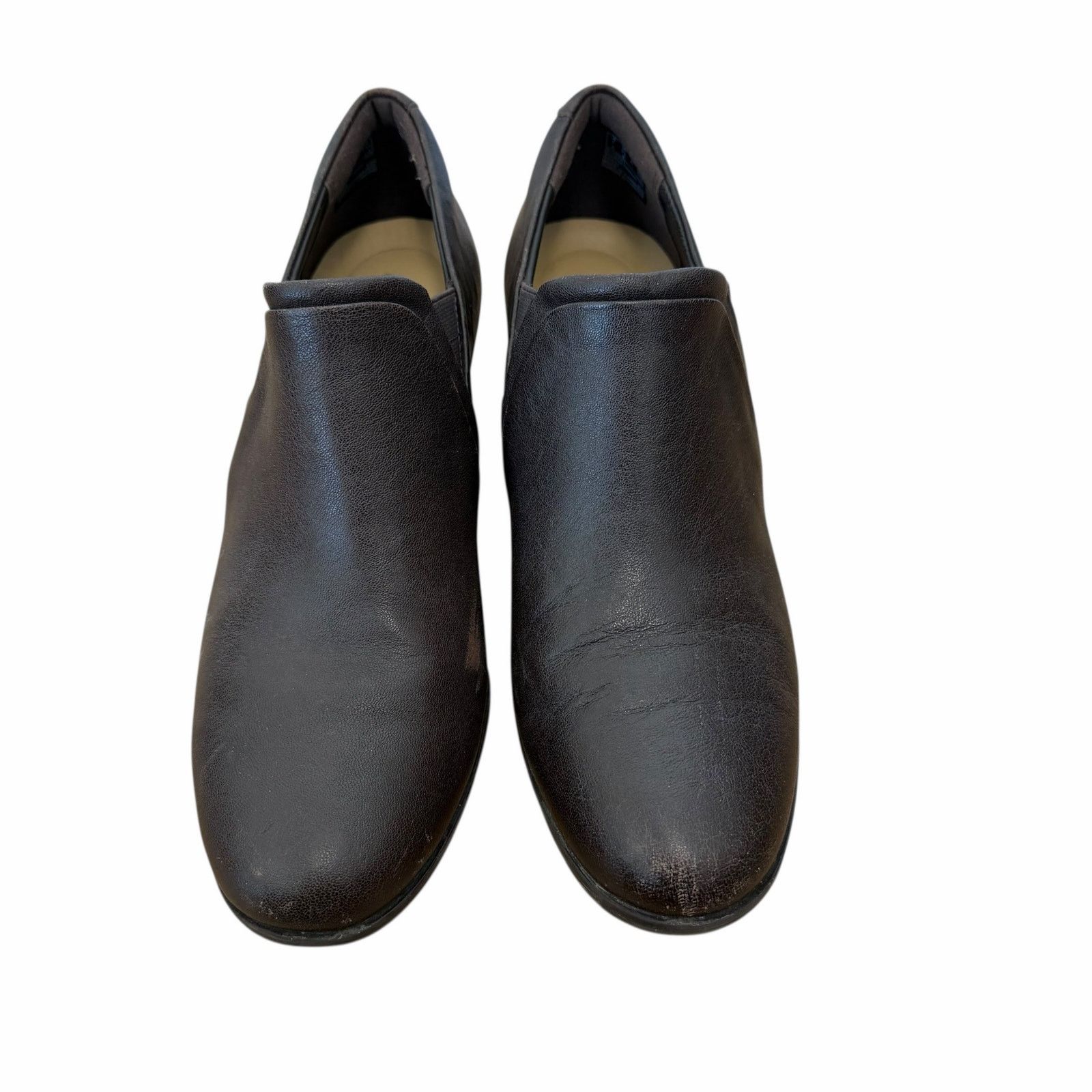 Clarks Clarks Dark Brown Leather Loken Way Heeled Booties Sz 9.5 Size US 9.5 / IT 39.5 - 3 Thumbnail