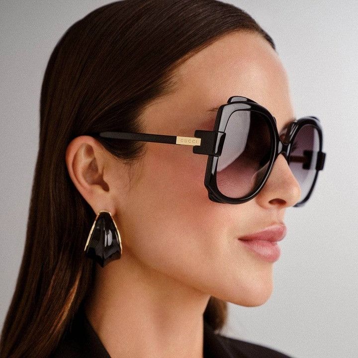 Gucci Gucci GG1431S 001 Women Sunglasses Black Butterfly Frame Size ONE SIZE - 3 Thumbnail