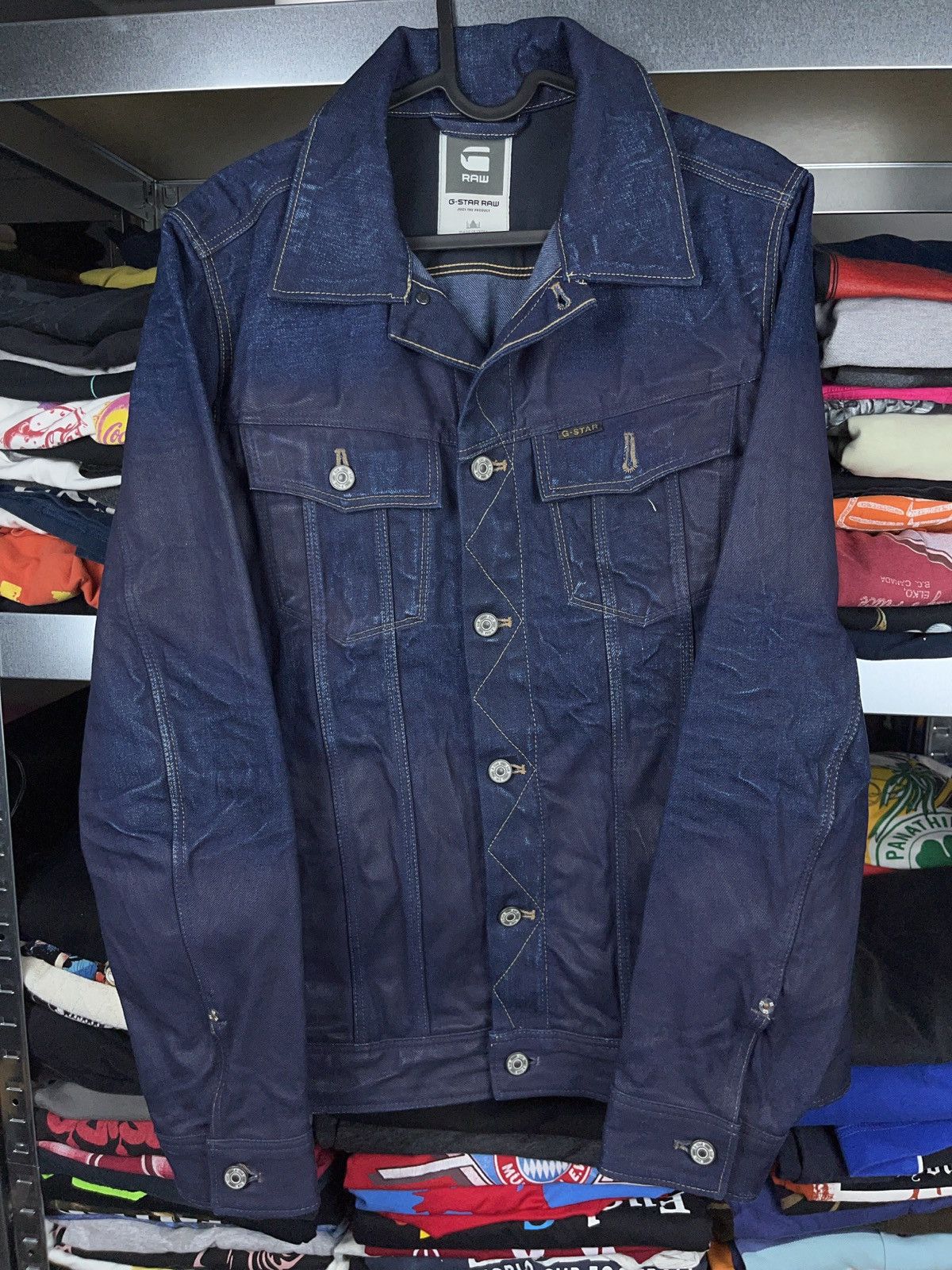 G-Star G star waxed dark indigo denim trucker jacket perfect use Size US L / EU 52-54 / 3 - 2 Thumbnail