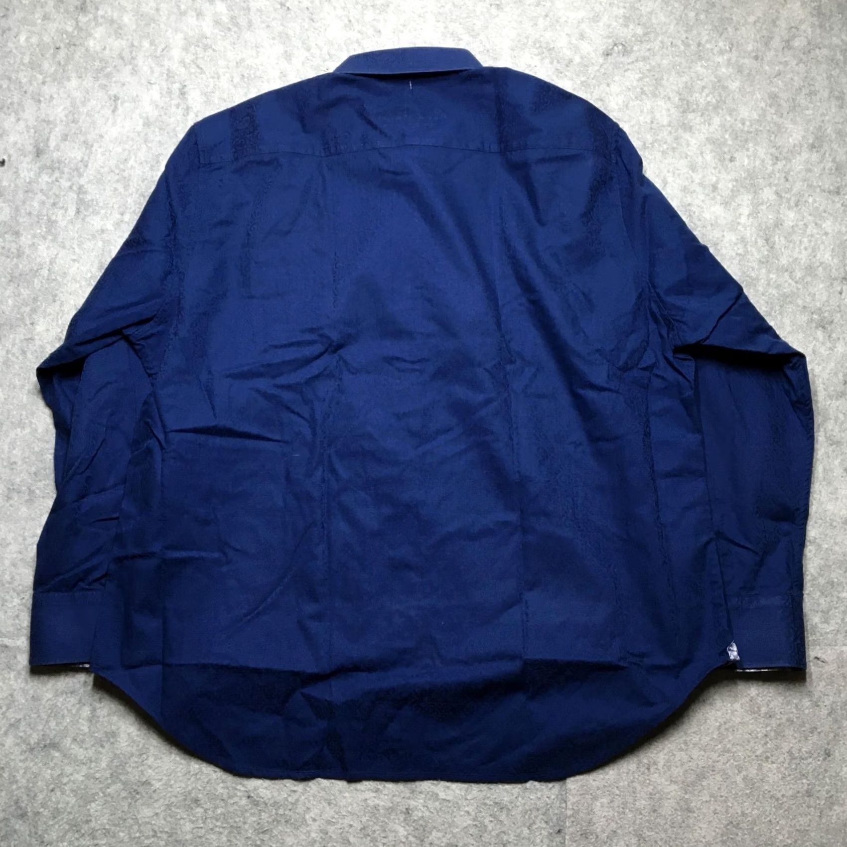Robert Graham Robert Graham Shirt Mens 3XL Blue Classic Fit Skull Cuff Cotton Dress Shirt Size 48R - 7 Thumbnail