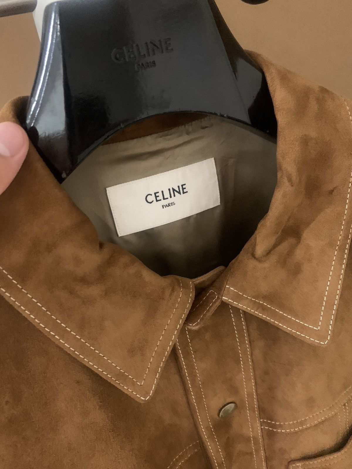 Celine Celine 2020FW Camel Suede Trucker jacket Size US M / EU 48-50 / 2 - 3 Thumbnail