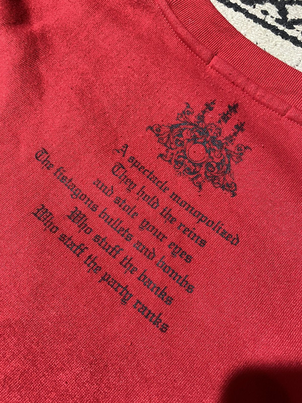 If Six Was Nine 2000s Craps - Poem Cross Red Sweatshirt Size US L / EU 52-54 / 3 - 9 Thumbnail