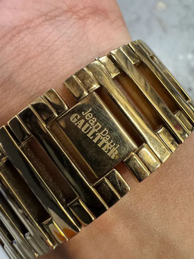 Jean Paul Gaultier × Vintage 2000s Jean Paul Gaultier Golden Rail Watch Size ONE SIZE - 6 Thumbnail