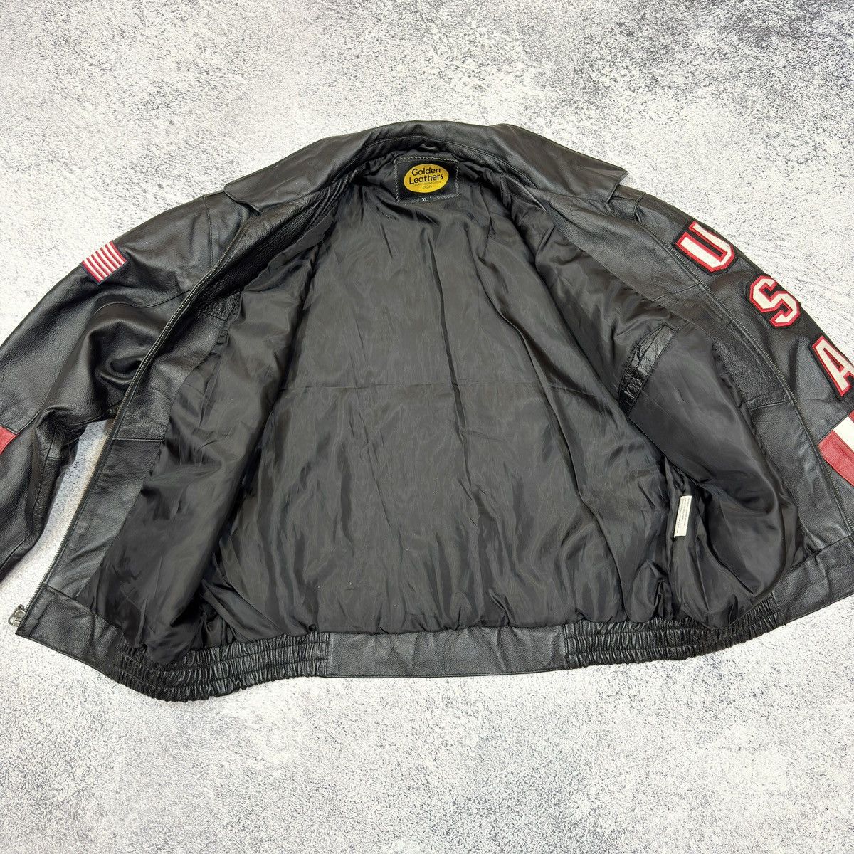 Other Vintage Mens Leather Bomber Jacket USA XL size Size US XL / EU 56 / 4 - 15 Thumbnail
