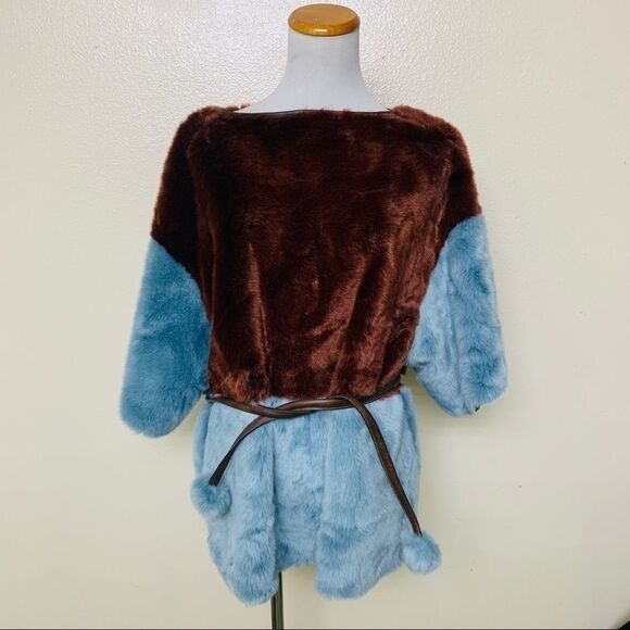 Clover Canyon Clover Canyon Women Sweater Soft Faux Fur Brown Blue Color B Size S / US 4 / IT 40 - 4 Thumbnail