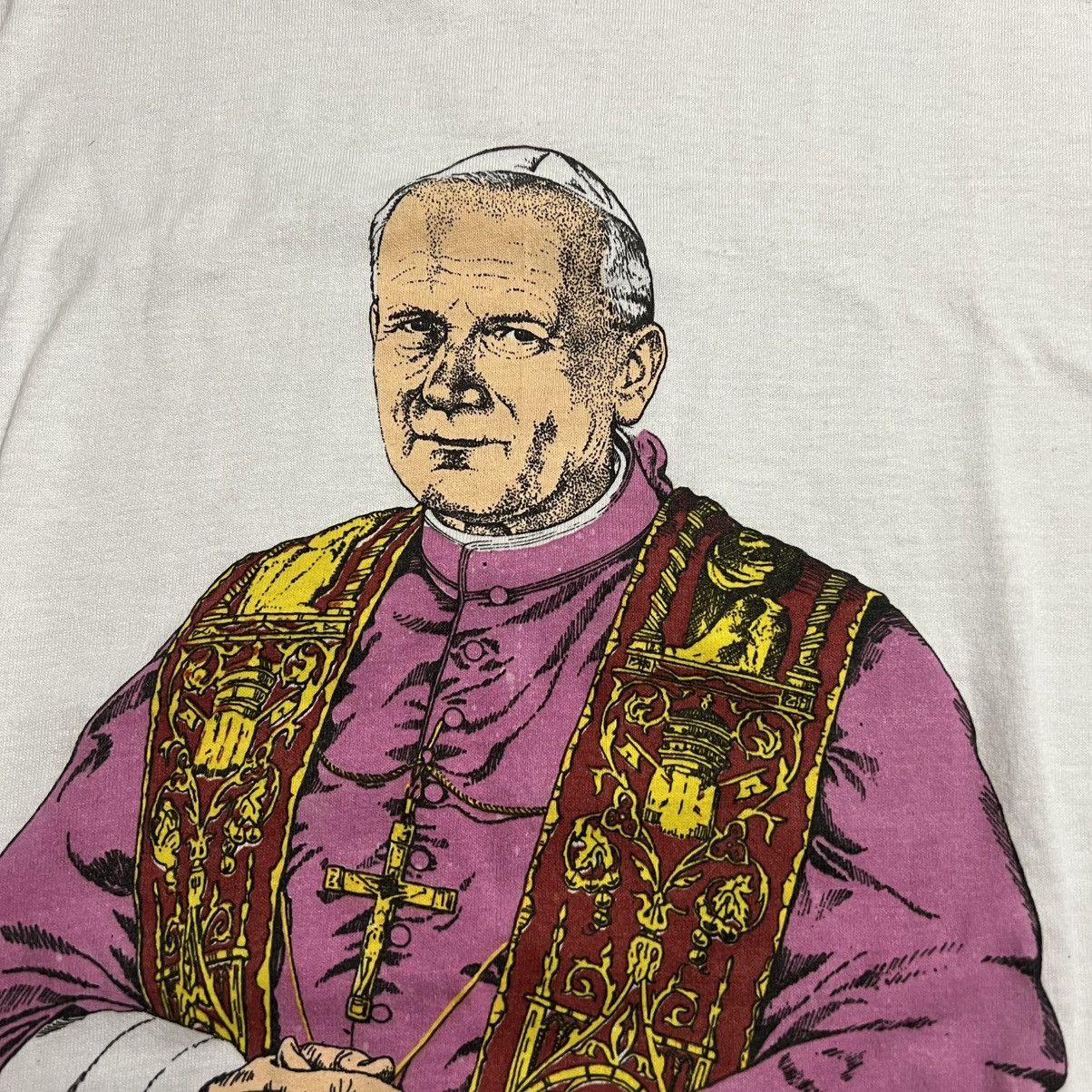 Vintage Vintage Pope John Paul II 1987 Tee Size US M / EU 48-50 / 2 - 6 Thumbnail