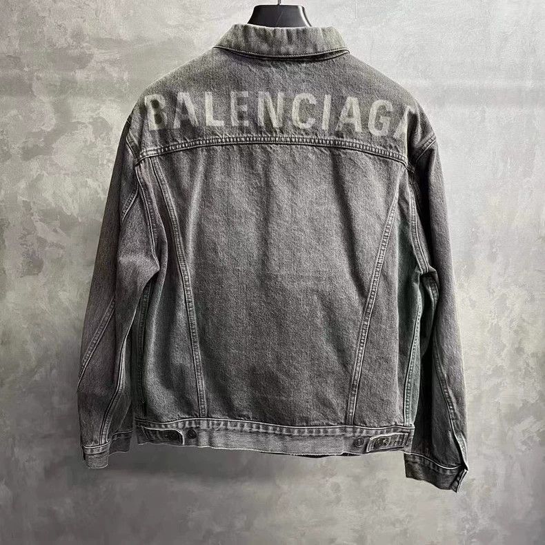 Balenciaga Balenciaga latest gray back logo washed denim jacket-2506 Size US M / EU 48-50 / 2 - 5 Thumbnail