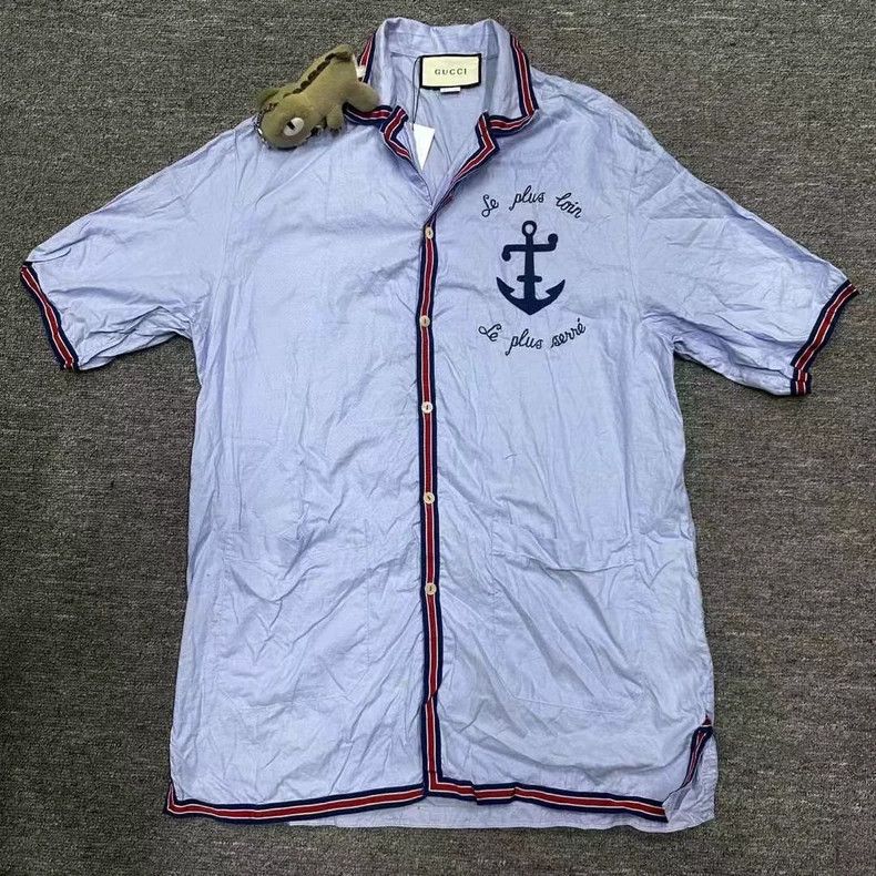 Gucci Gucci Anchor Short Sleeve Shirt Size US M / EU 48-50 / 2 - 1 Thumbnail