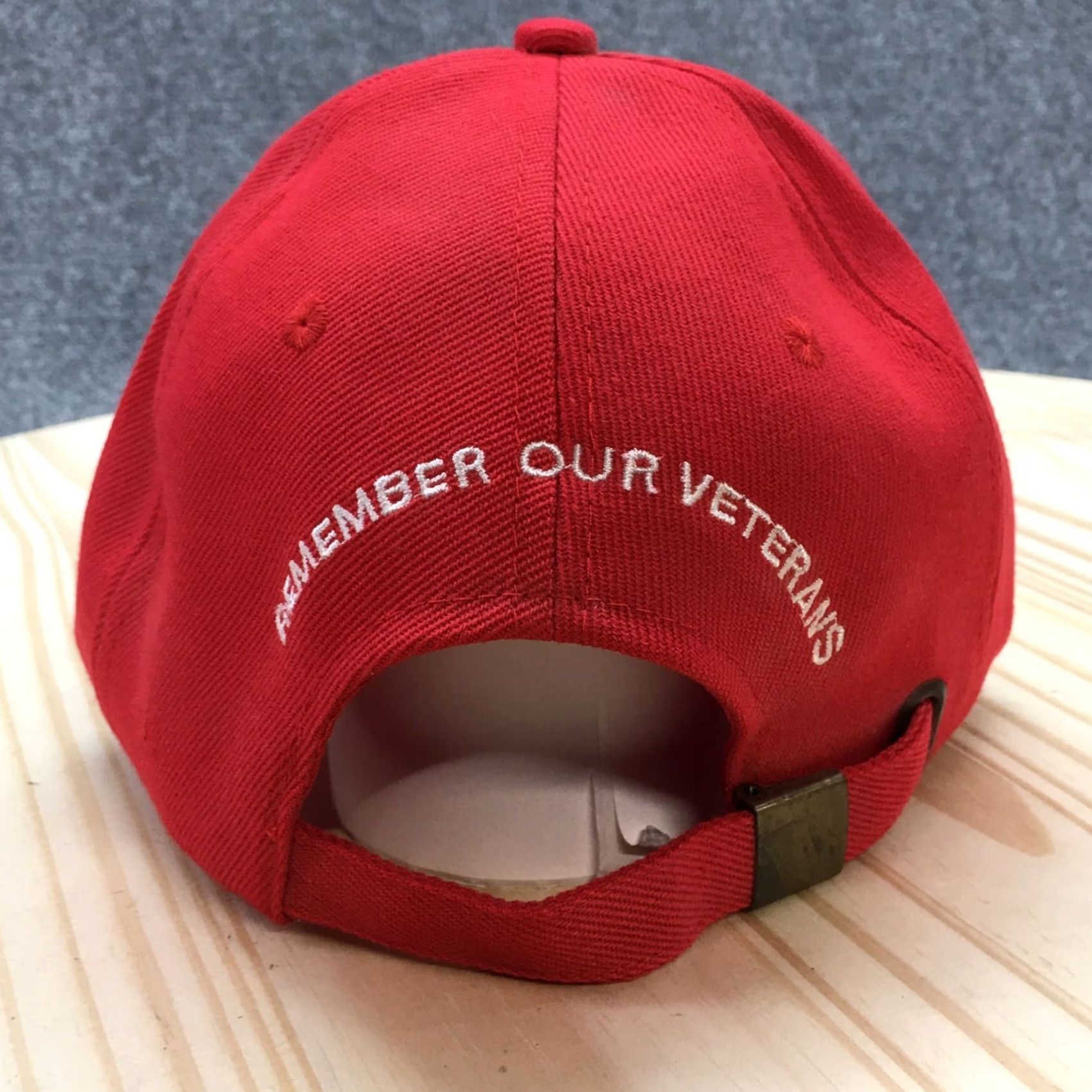Logo 7 Support Our Troops Baseball Hat Mens Red One Size Curved Brim Embroidered Logo Size ONE SIZE - 6 Thumbnail
