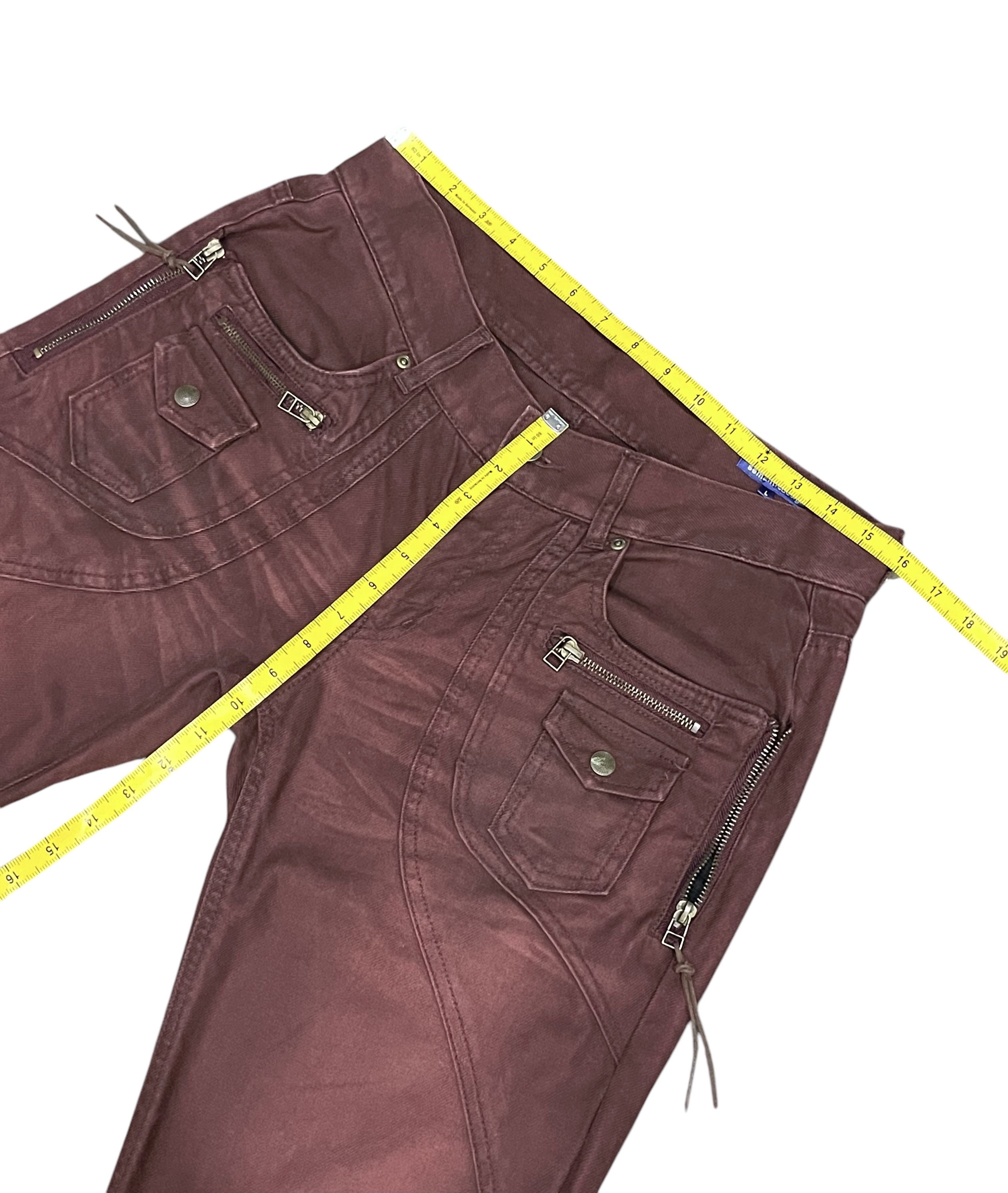 semanticdesign SEMANTIC DESIGN Grunge Smokes Maroon Flare Undercover Style Size US 31 - 8 Thumbnail