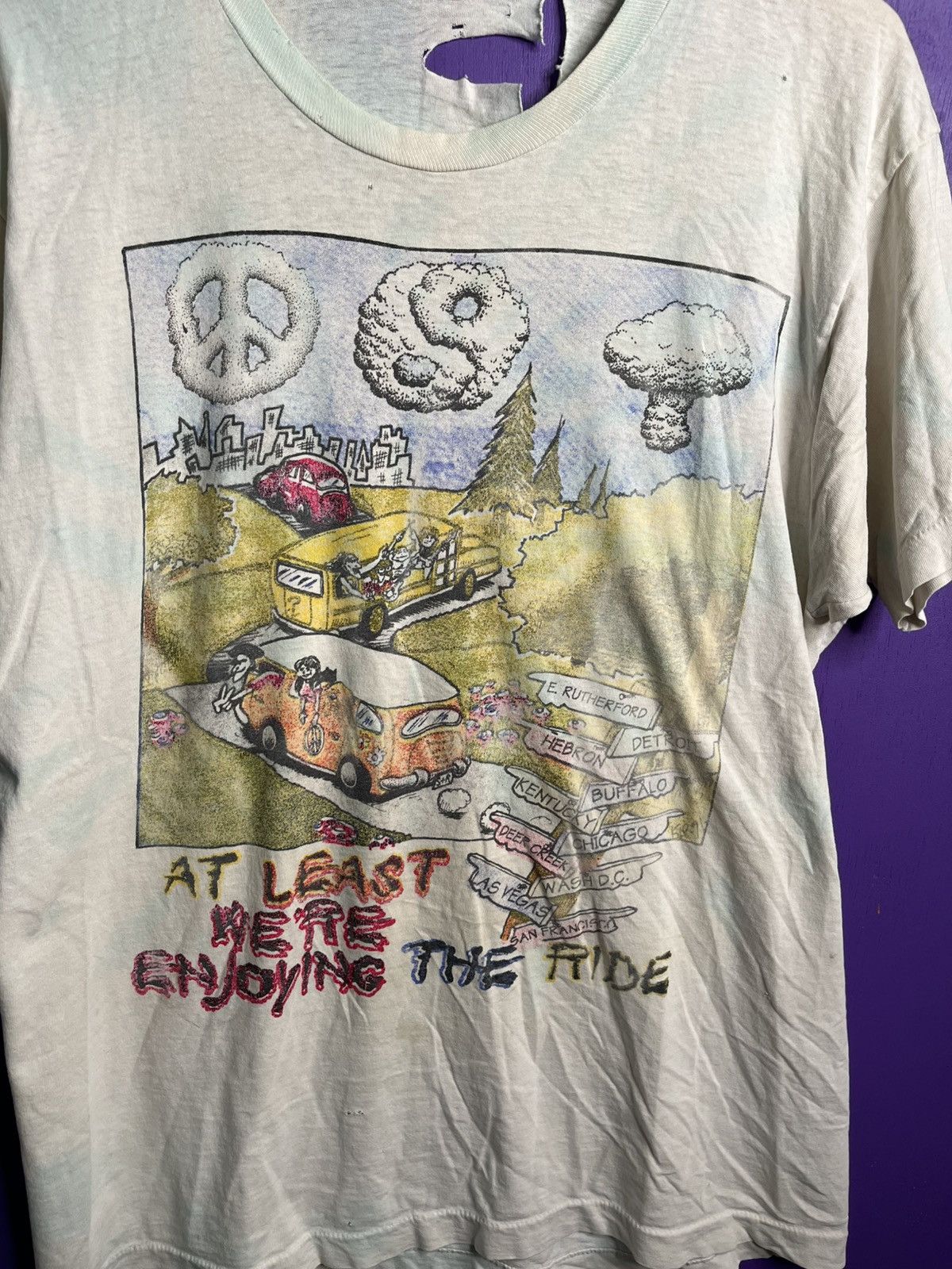 Band Tees × Grateful Dead × Vintage Vintage 80s Grateful Dead enjoying the ride t-shirt Size US L / EU 52-54 / 3 - 3 Thumbnail