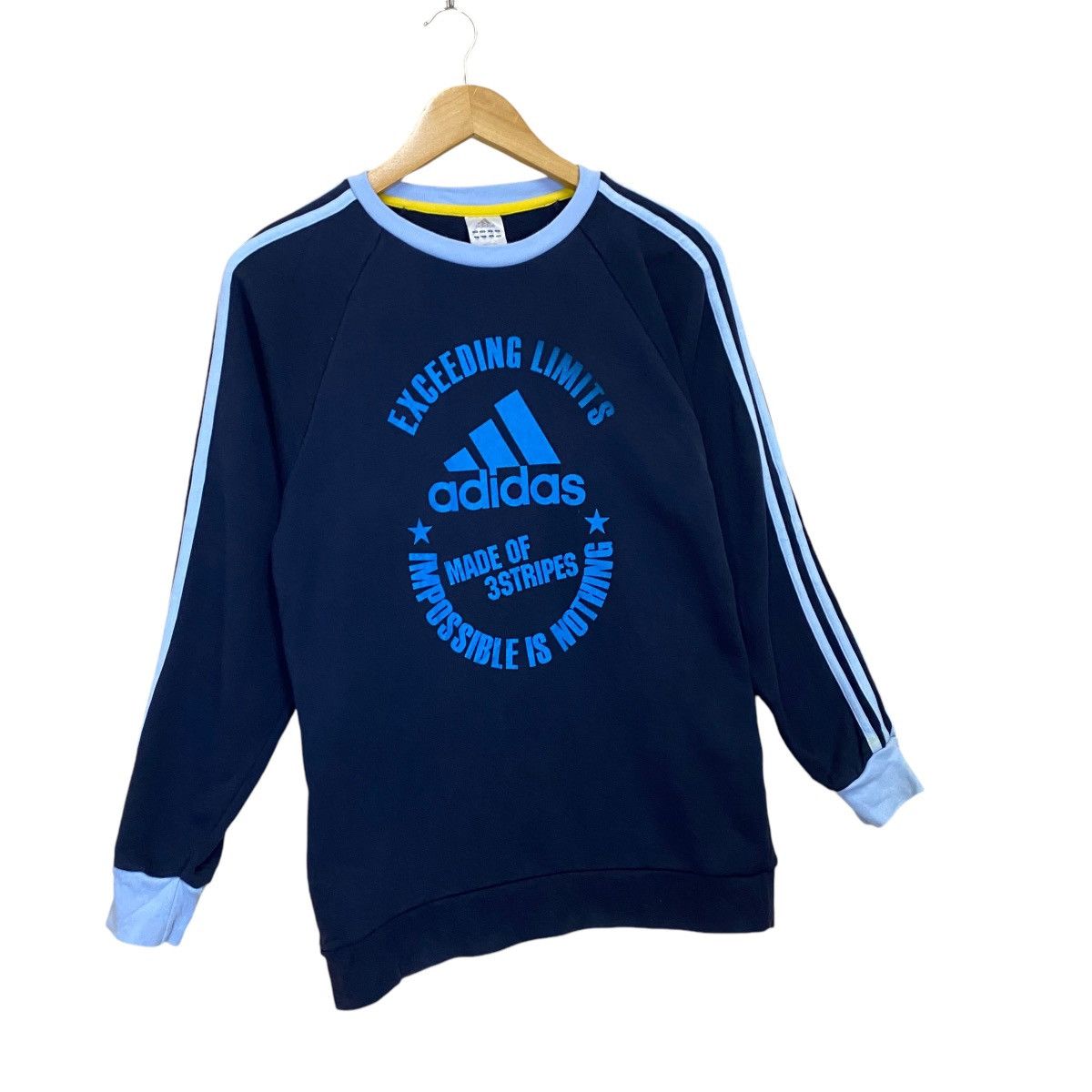Adidas × Japanese Brand Adidas Big Logo Crewneck Sweatshirt Size US M / EU 48-50 / 2 - 2 Thumbnail