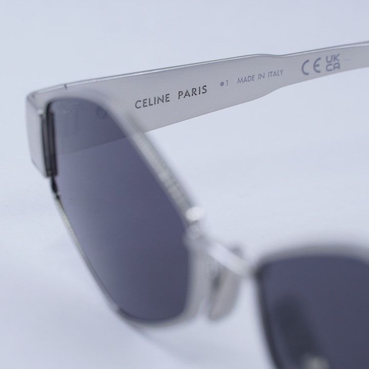 Celine Celine CL40254U 16A Sunglasses Palladium Geometric Frame Size ONE SIZE - 4 Thumbnail