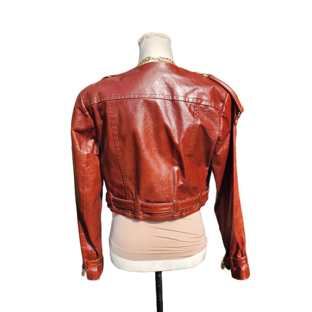 Moschino Moschino By Redwall. Vintage Brown Leather Jacket Size: 46 Size M / US 6-8 / IT 42-44 - 8 Thumbnail