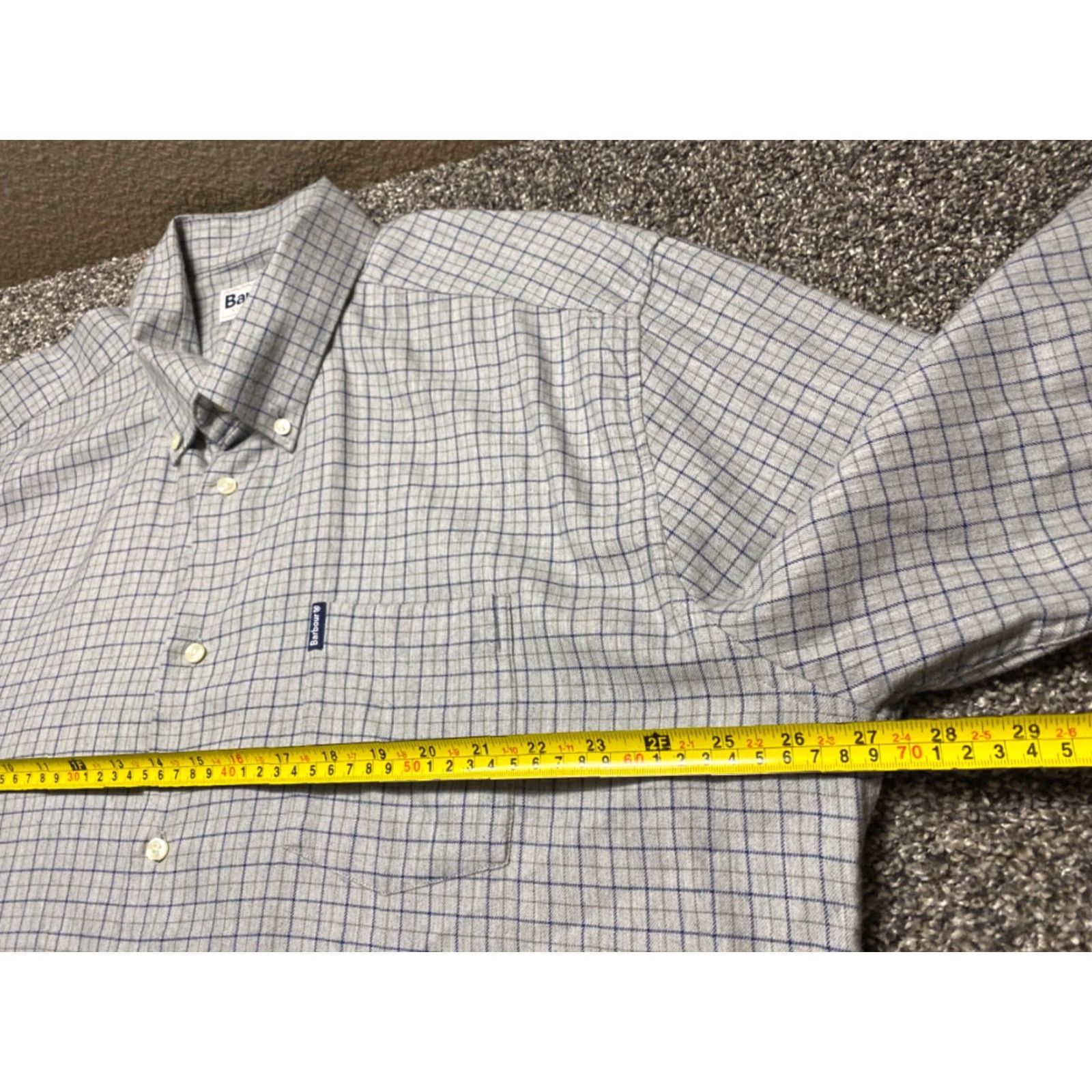 Barbour Barbour Shirt Mens 2XL Gray Multi Plaid Tailored Fit Long Sleeve Button Down Brushed Cotton Size US XXL / EU 58 / 5 - 6 Thumbnail