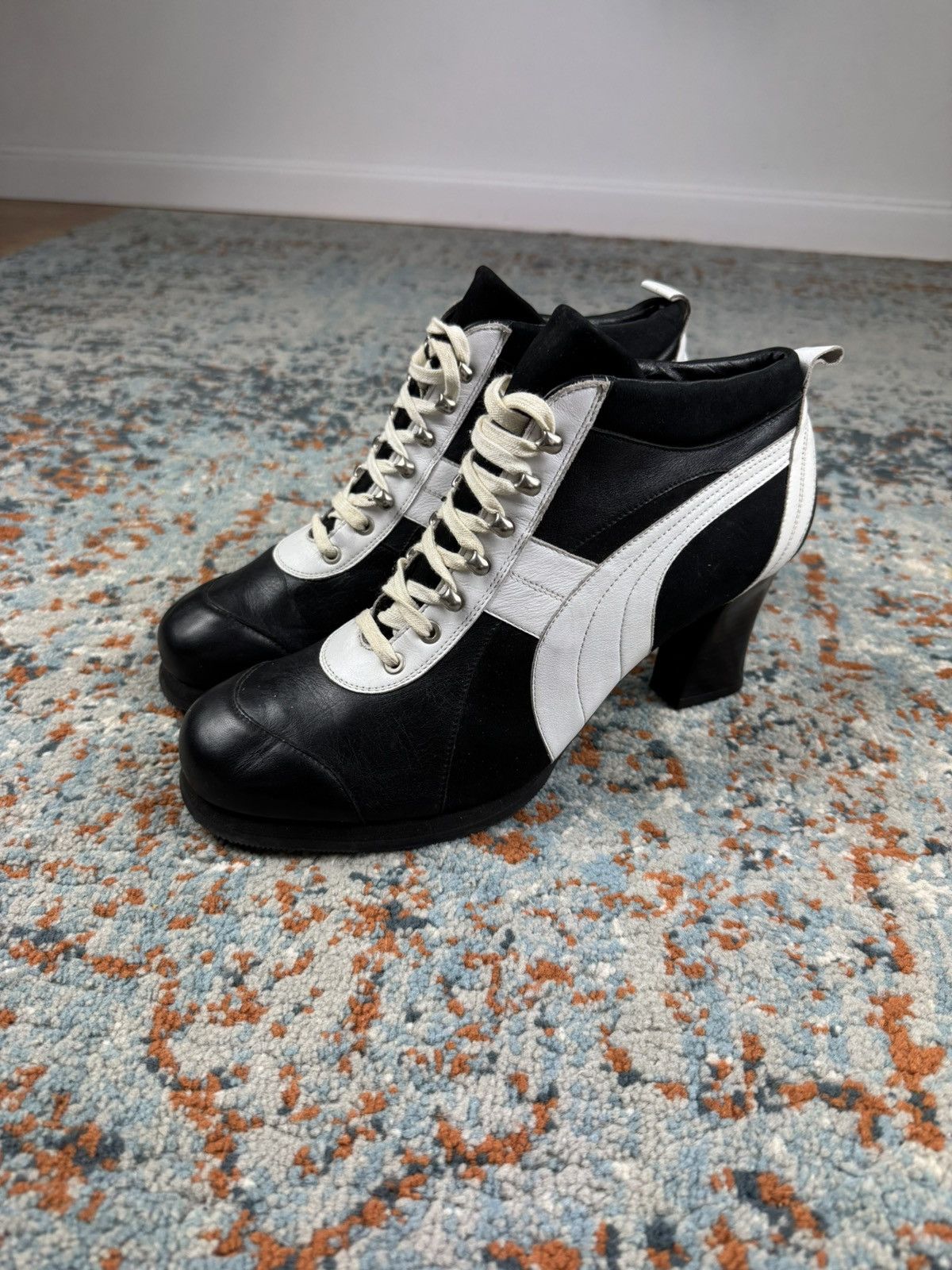 Puma 💥 GRAIL Rare vintage 90s Puma ankle boots heels avant garde Size US 9 / IT 39 - 2 Thumbnail