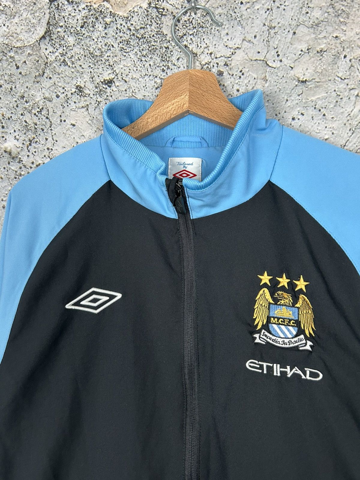 Umbro Vintage Manchester City Umbro Training Jacket Soccer Jersey Size US L / EU 52-54 / 3 - 3 Thumbnail