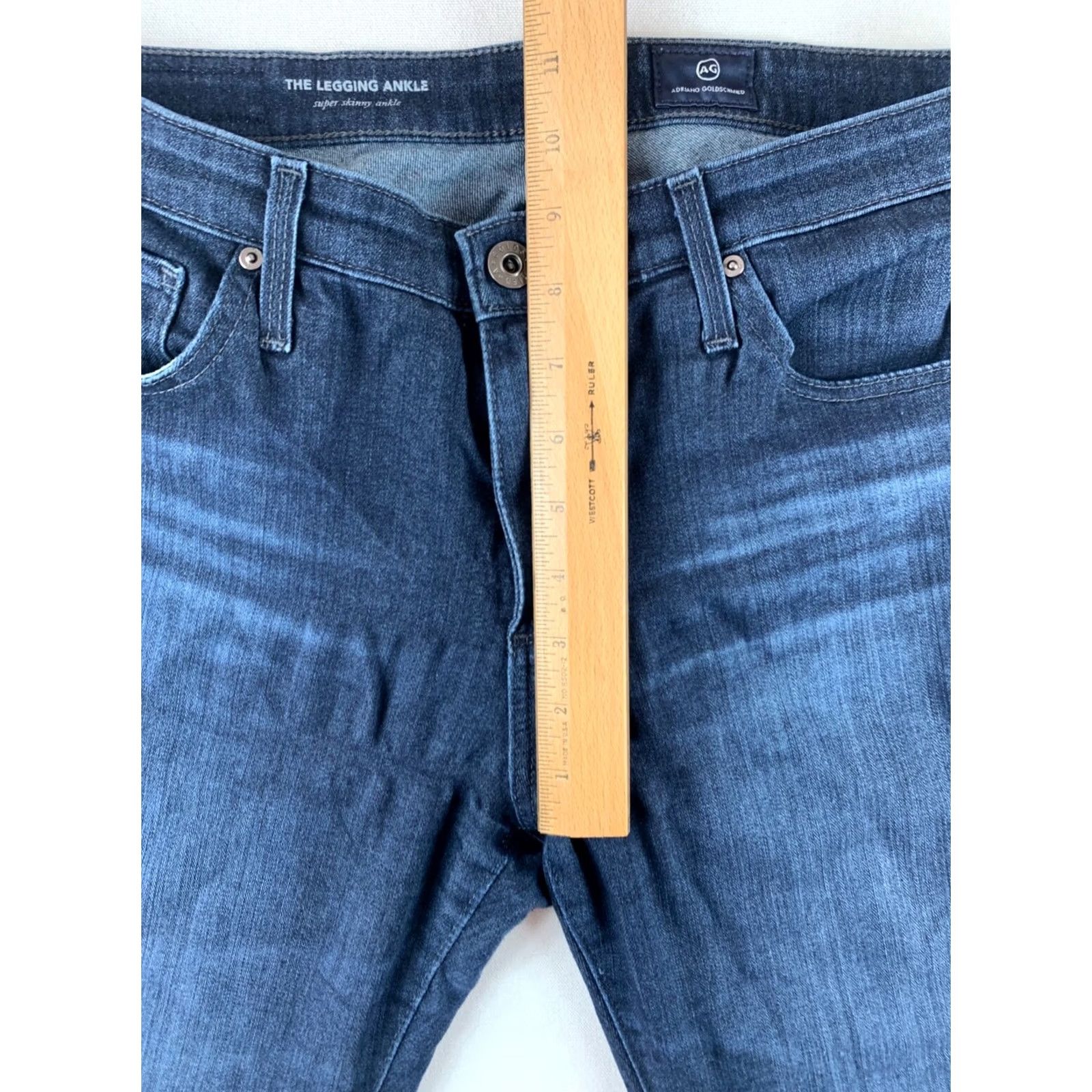 Vintage VINTAGE ADRIANO GOLDSCHMIED JEANS WOMENS Jeans Women Sm The Legging Super Skinny Ankle 30X29 Blue 30X29 Womens Jeans Skinny Size 29" - 3 Thumbnail