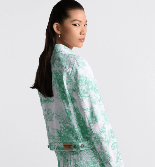 Dior o1w1db10925 442V11 Denim Jacket in White/Aquamarina Size L / US 10 / IT 46 - 6 Thumbnail
