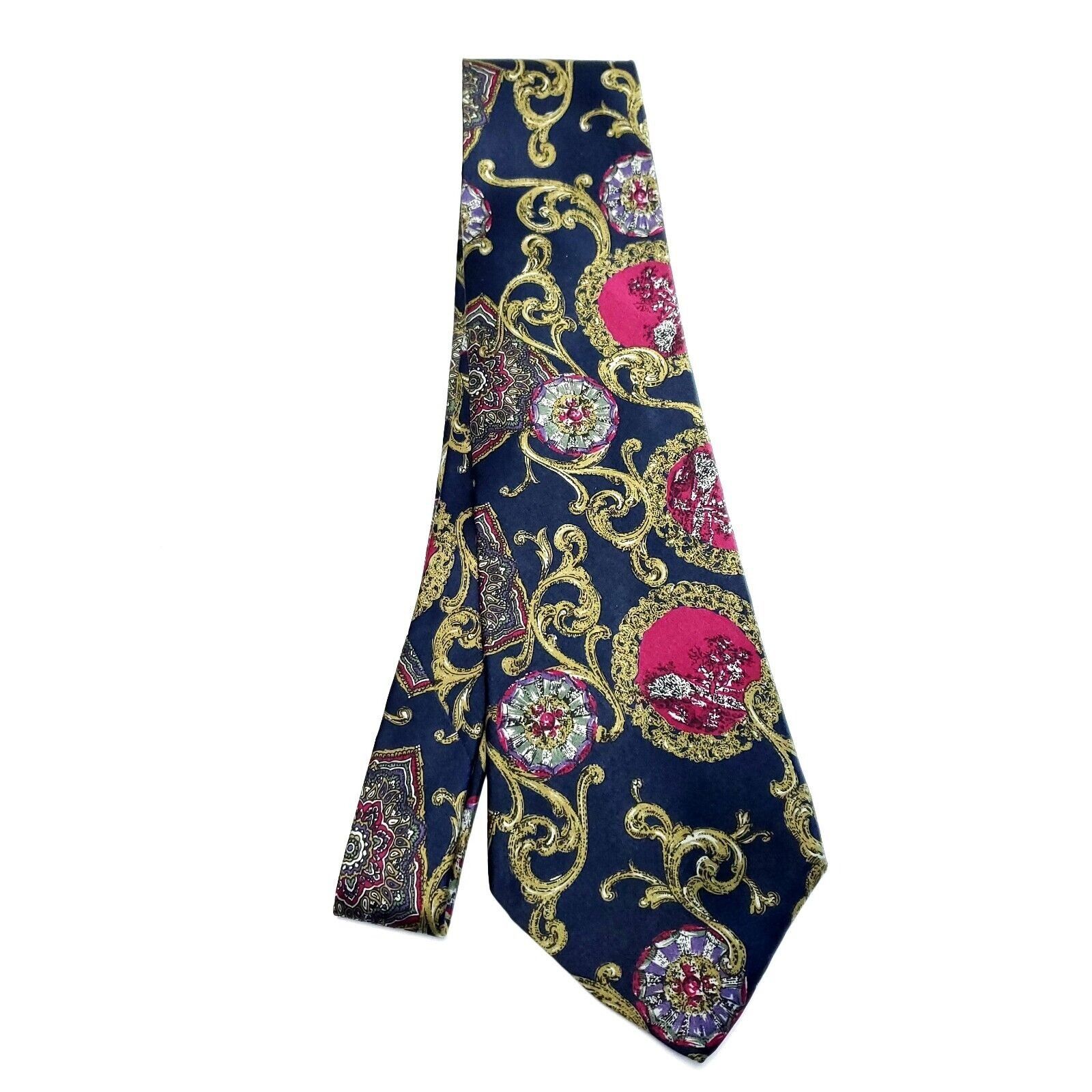 Vintage Chukkers Tiesmiths Silk Tie Red Floral Short Wide Hand Finis Size ONE SIZE - 6 Thumbnail