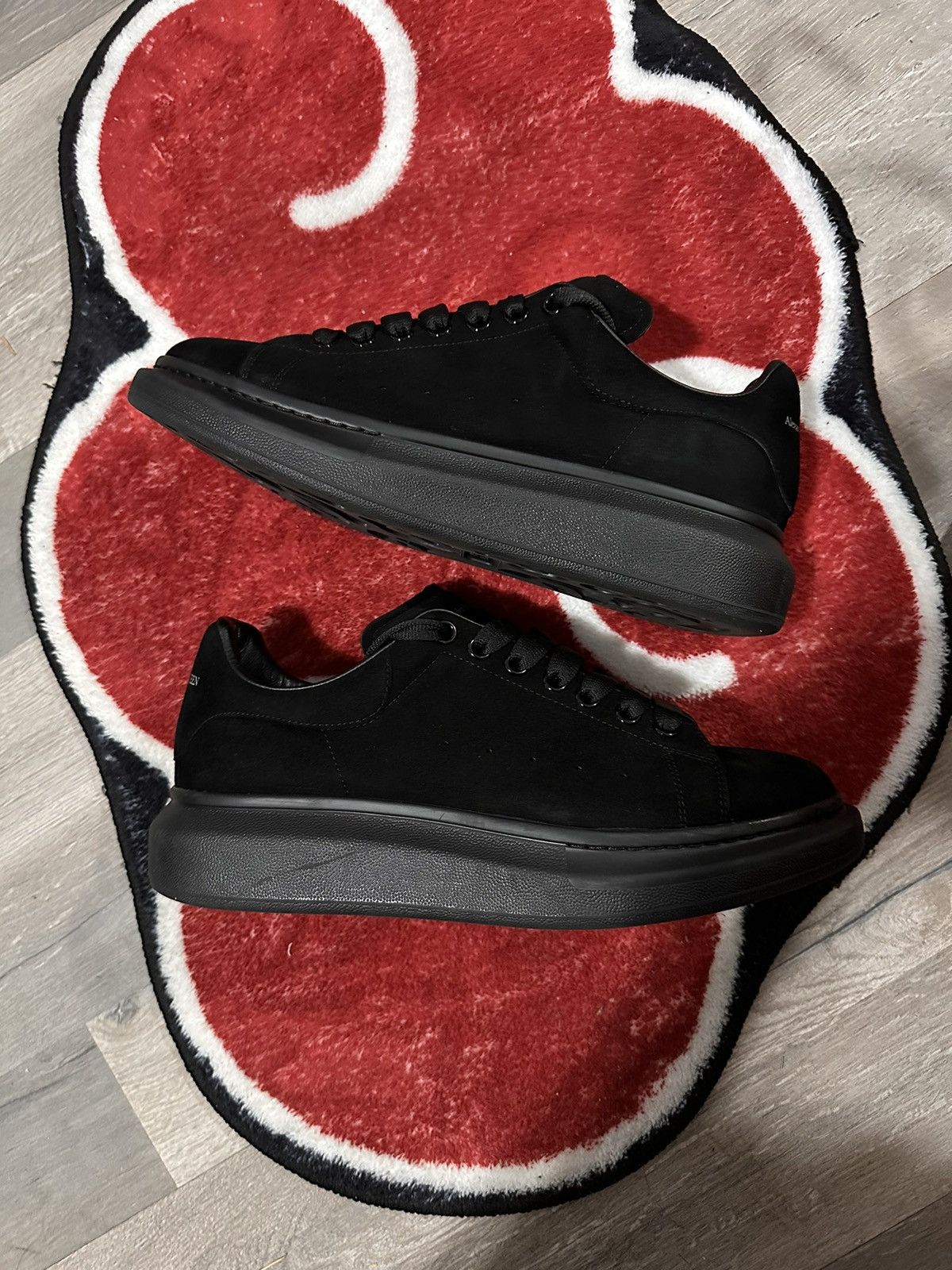 image of Alexander Mcqueen Alexander Mqueen Black Suede Shoes, Men's (Size 11.5)