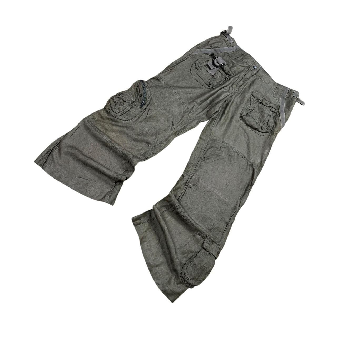 Japanese Brand Vintage Y2K Cargo Pants in Olive Green Size US 31 - 3 Thumbnail