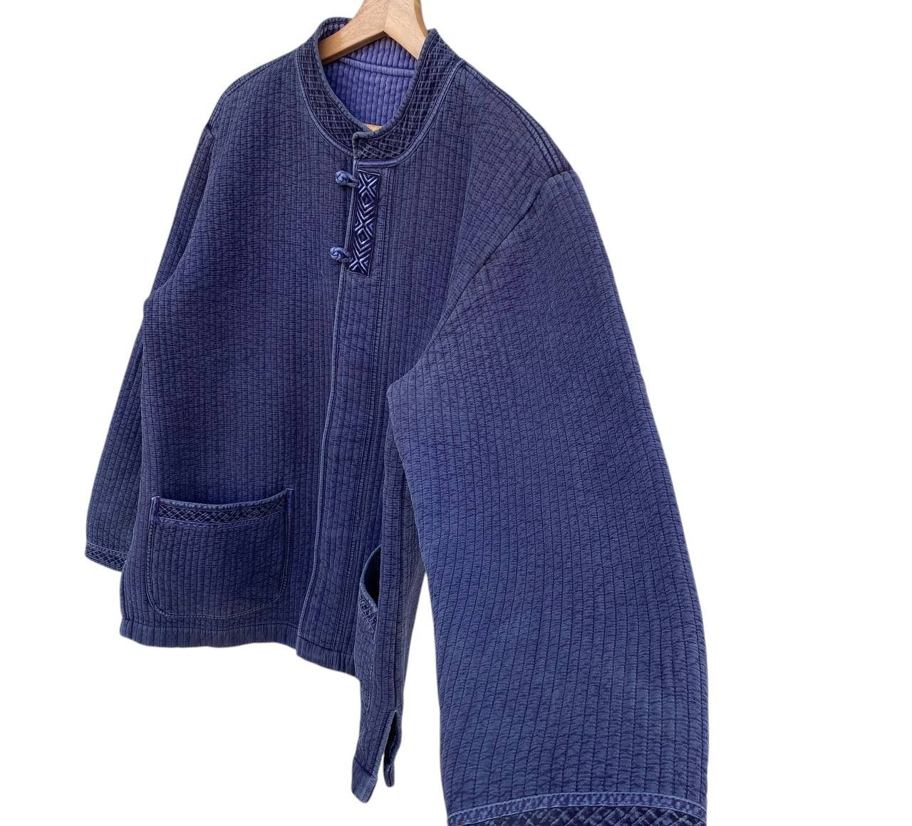 Japanese Brand 90s Vintage Japanese Indigo Blue Quilted KungFu Chore Jacket Size US L / EU 52-54 / 3 - 6 Thumbnail