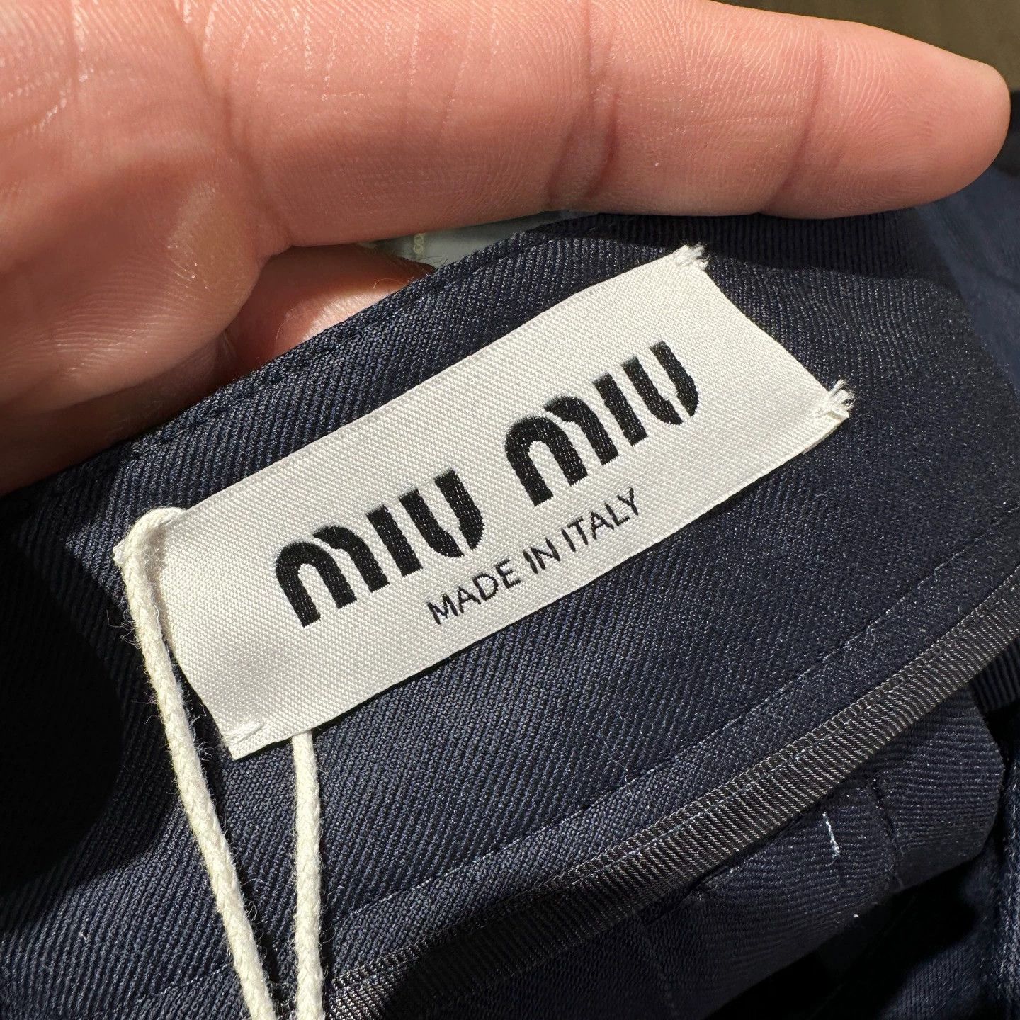 Miu Miu MIU MIU Logo Embroidered Wool Pleated Skirt 38 Size 26" / US 2 / IT 38 - 3 Thumbnail
