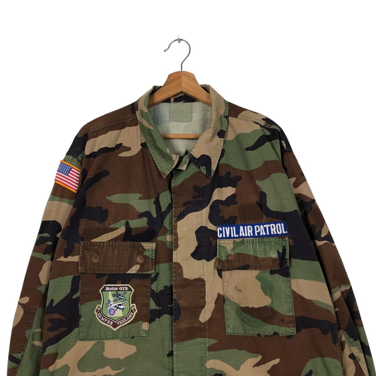 Vintage 🔥VINTAGE MILITARY CHORE JACKET CAMOUFLAGE CIVIL AIR PATROL Size US XL / EU 56 / 4 - 5 Thumbnail