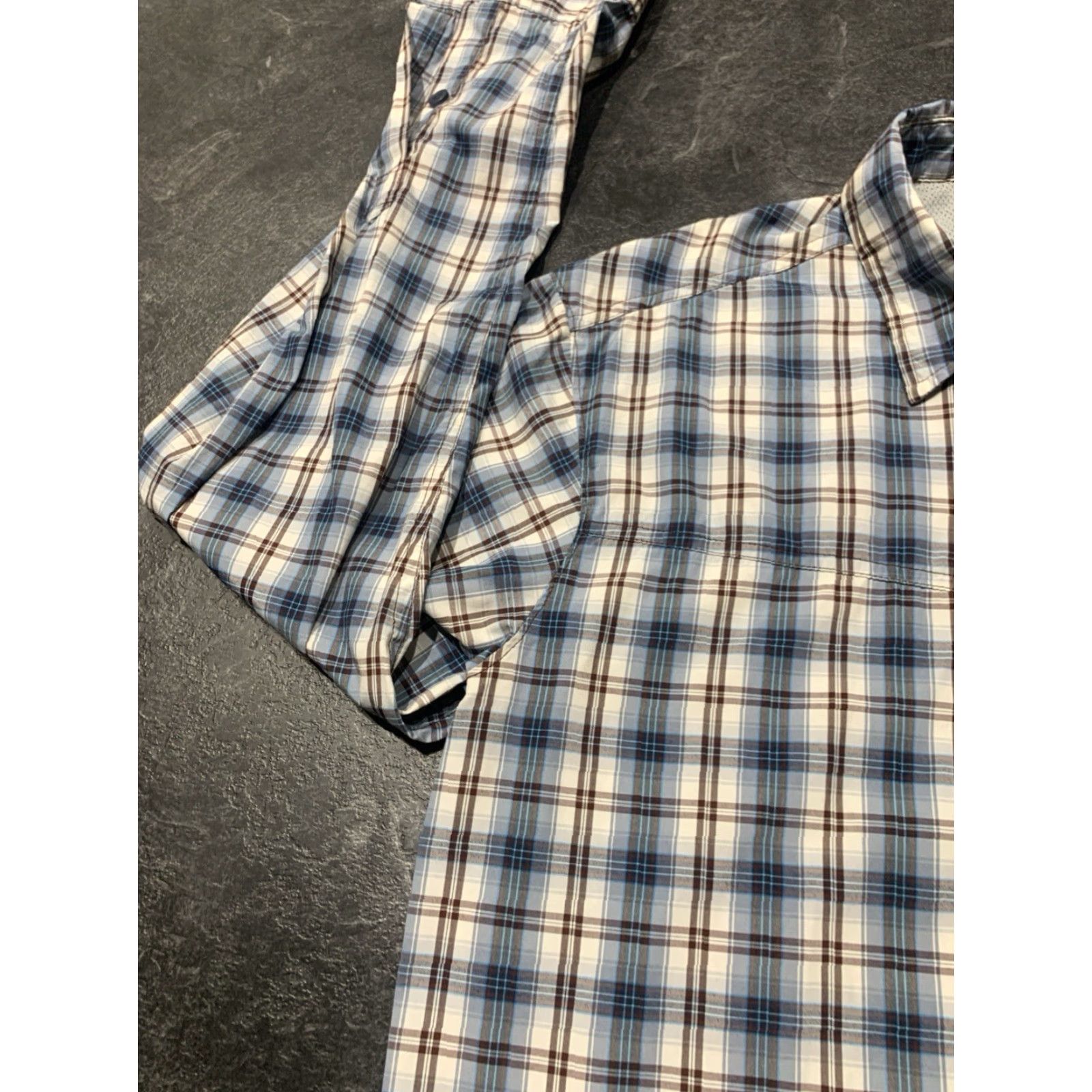 Vintage Columbia Men’s Plaid Shirt Long Sleeve Button-Up Outdoor Fishing All Seasons UV Protection Medium Gray Size US M / EU 48-50 / 2 - 6 Thumbnail