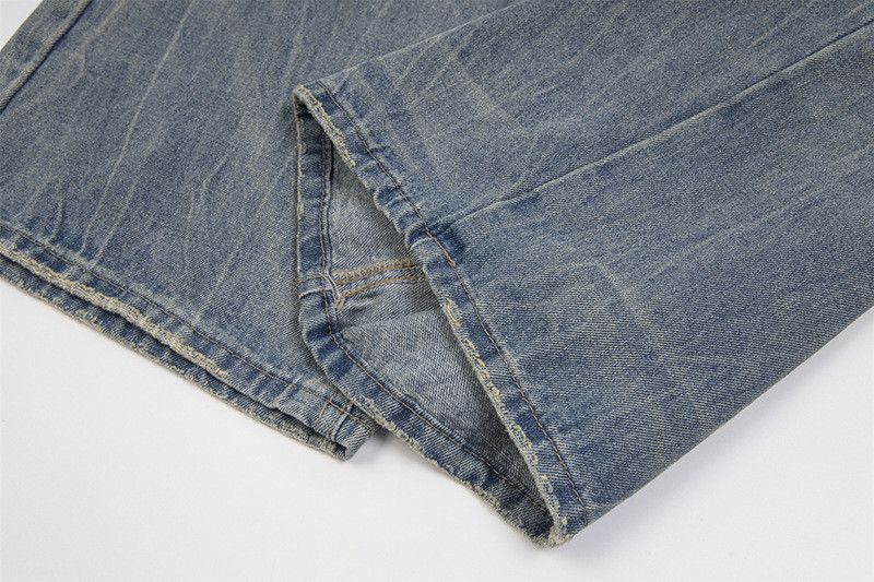 Vintage American retro high street loose distressed wide-leg jeans Size US 32 / EU 48 - 6 Thumbnail