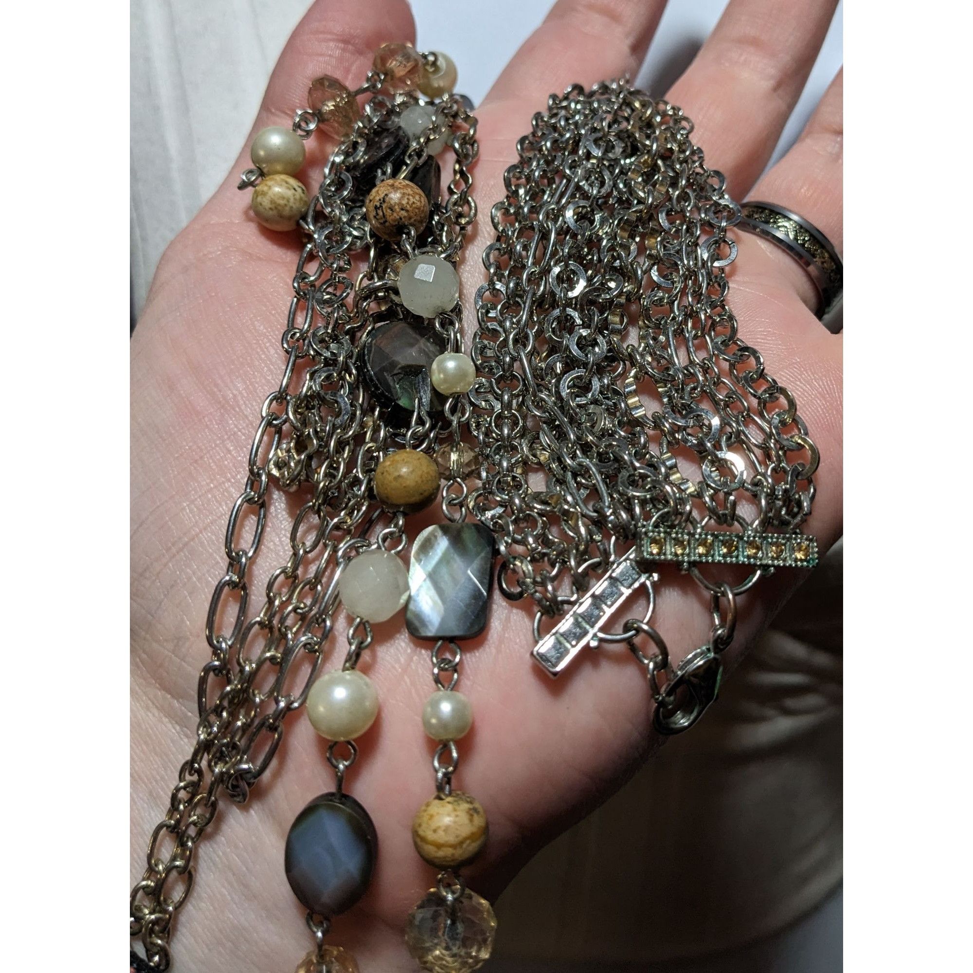 Other Multilayer Gemstone Chain Necklace Size ONE SIZE - 5 Thumbnail