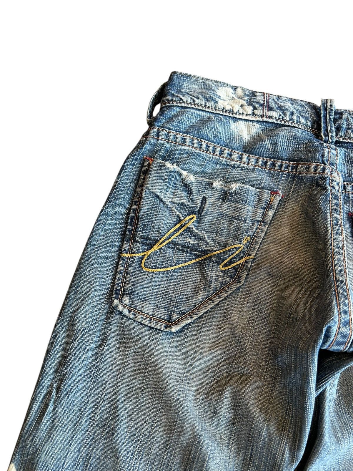 Japanese Brand Vintage Liberto XXX Distressed Flare Mudwash Jean Size US 28 / EU 44 - 17 Thumbnail