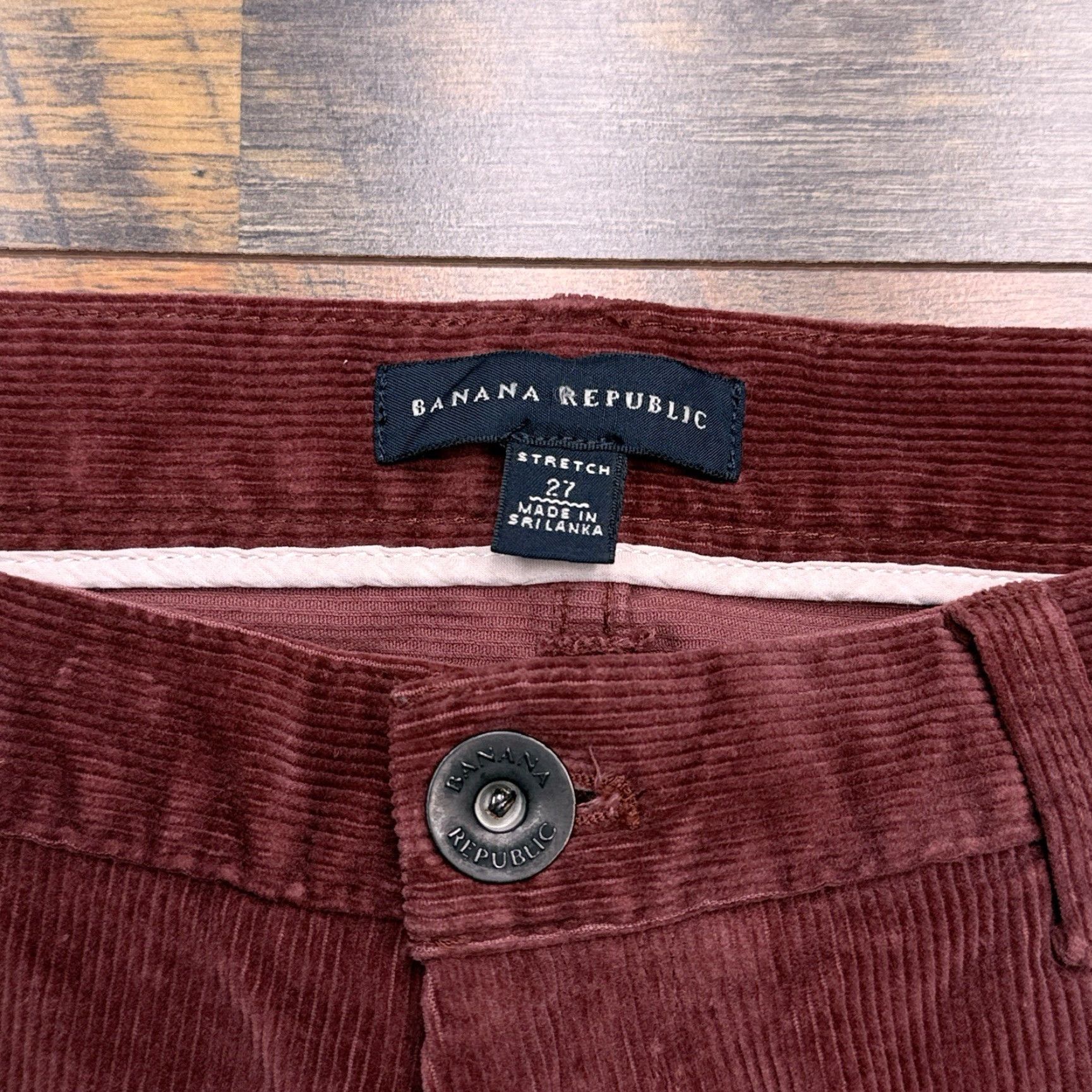 Banana Republic Banana Republic Skinny Jeans Womens 27 Low Rise Stretch Corduroy Red 5-Pocket Design Slim Regular Rise Low Vintage No N/A Size 27" / US 4 / IT 40 - 4 Thumbnail