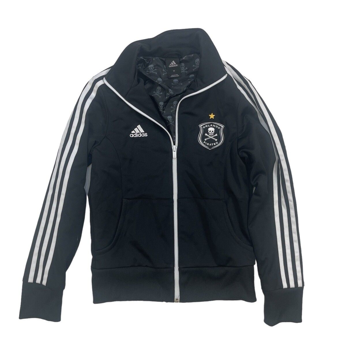 Vintage ADIDAS ORLANDO PIRATES Jacket Track Training Small Black 