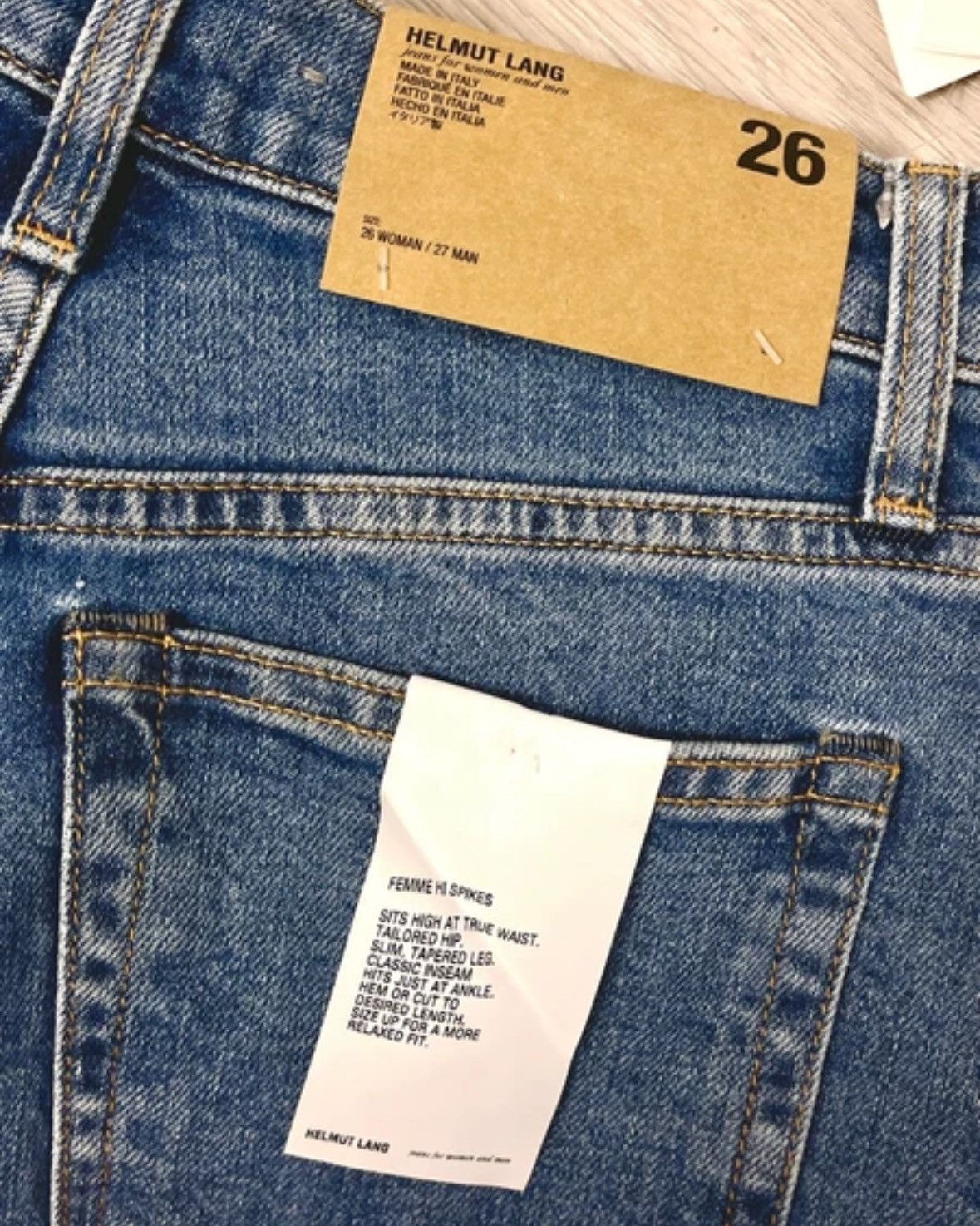 Helmut Lang HELMUT LANG high waisted straight blue jeans 2412-Nextarrow Size US 26 / EU 42 - 5 Thumbnail