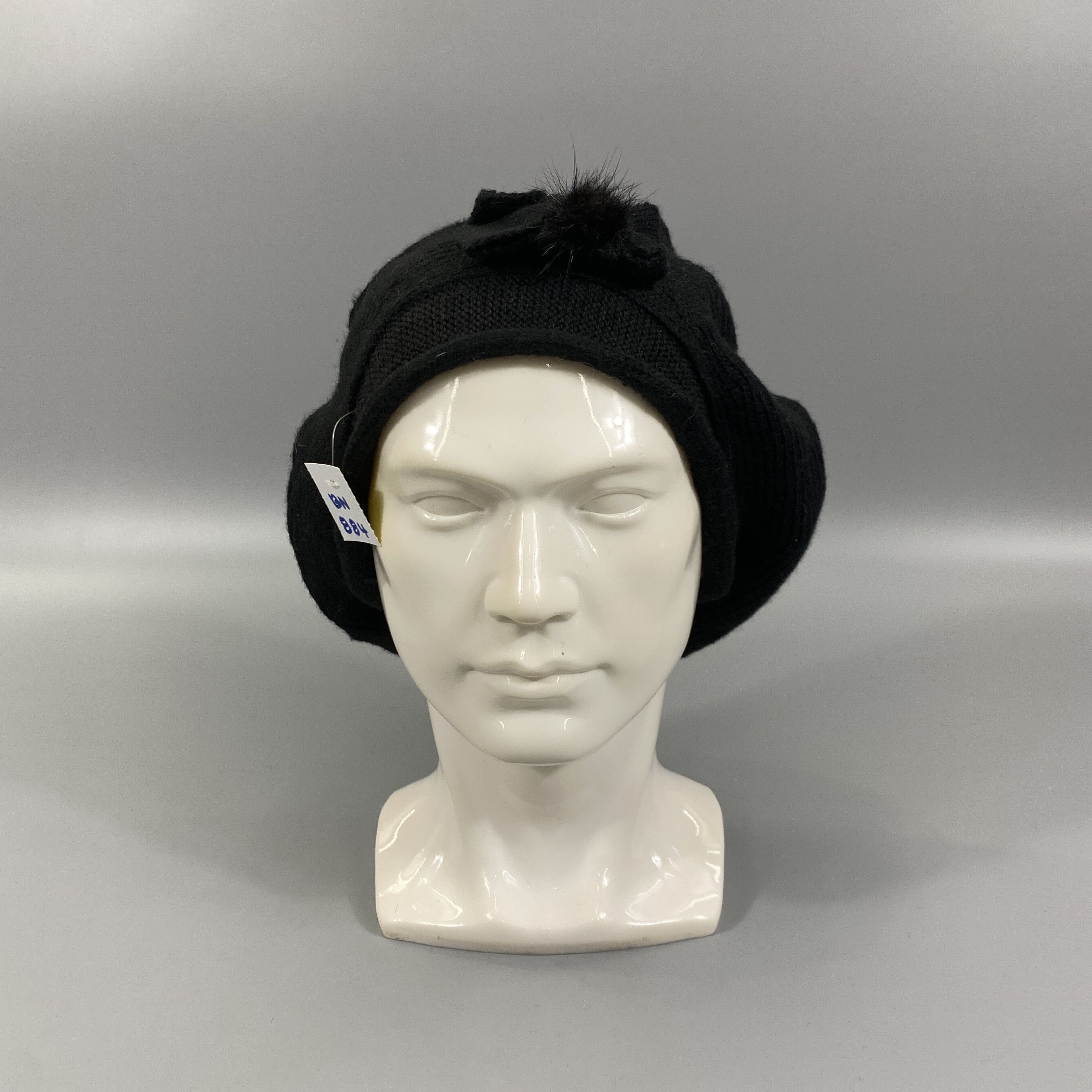 Japanese Brand Black Baret With Ribbon Hats -BN884 Size ONE SIZE - 2 Thumbnail