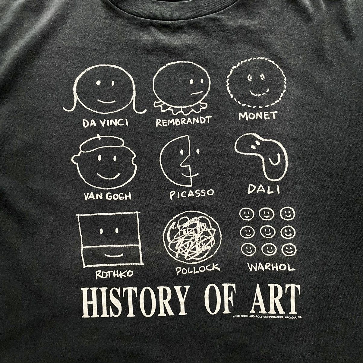 Band Tees 1991 History Of Art Faded Monet Picasso Dali Warhol T-shirt Size US XL / EU 56 / 4 - 2 Thumbnail