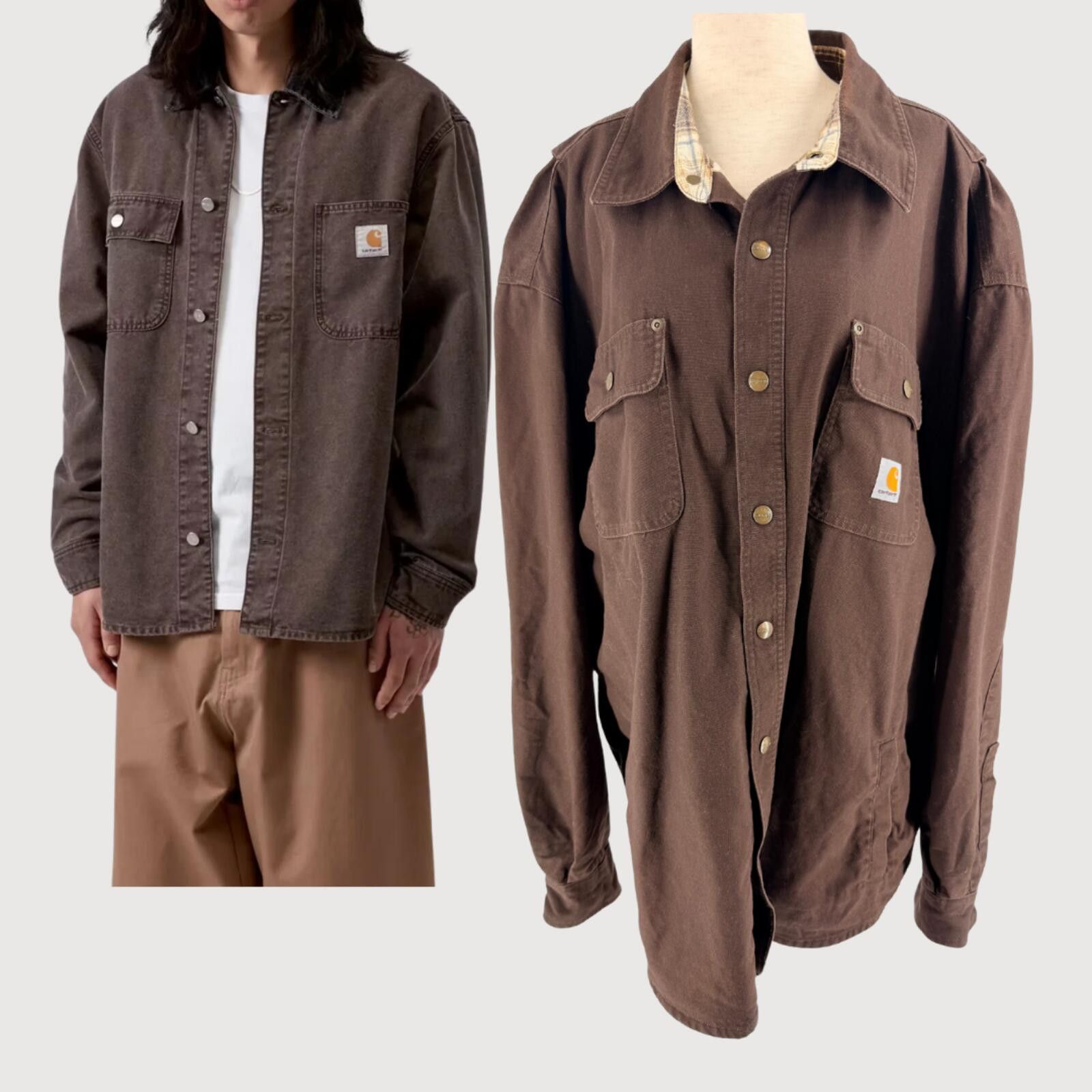 Carhartt Carhartt Flannel Lined Canvas Chore Jacket 2XL Size US XXL / EU 58 / 5 - 1 Thumbnail