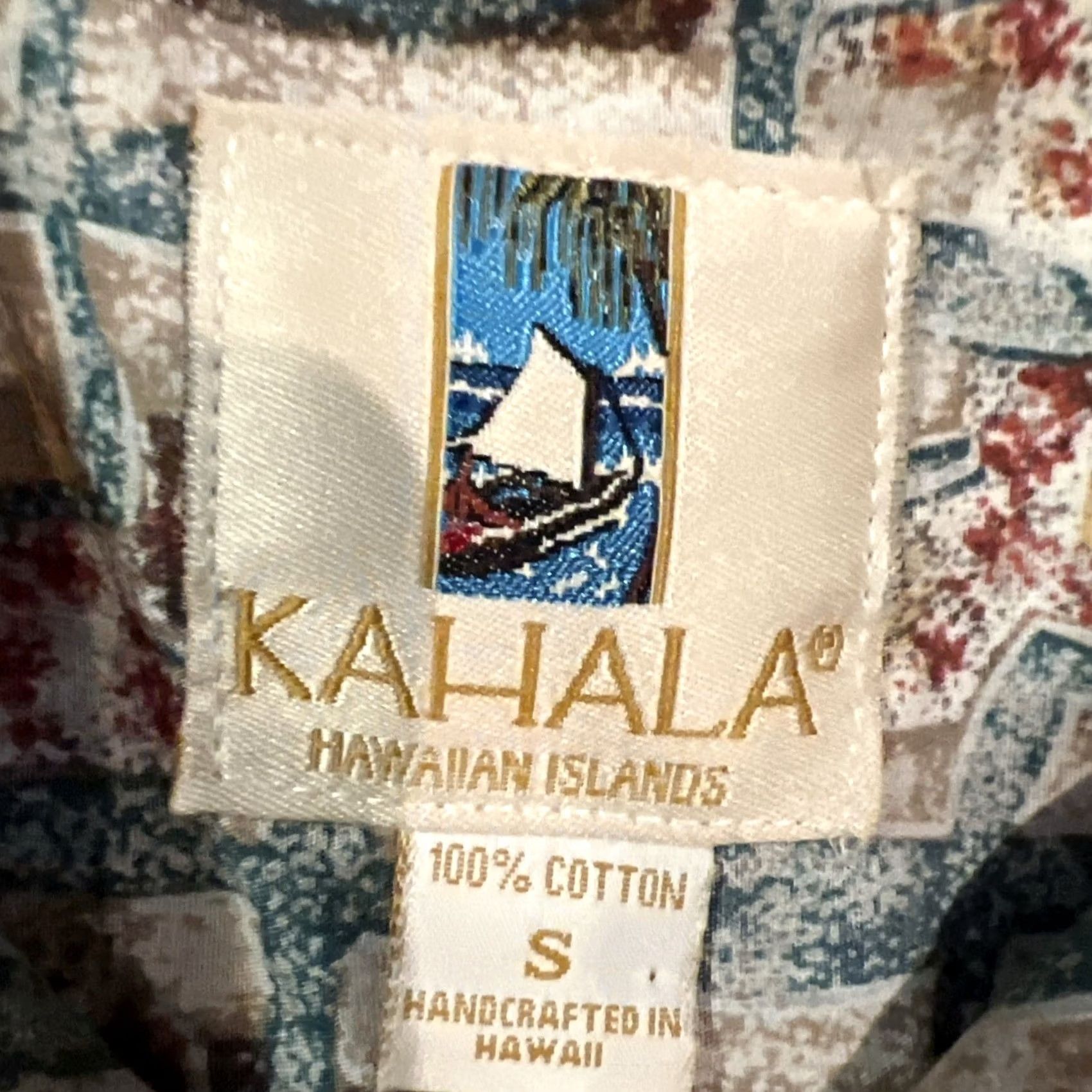 ALOHAS Kahala Hawaiian Shirt Button-Up Short Sleeve Pocket Surfer Pattern Blue Small Regular Men’s Size US S / EU 44-46 / 1 - 6 Thumbnail