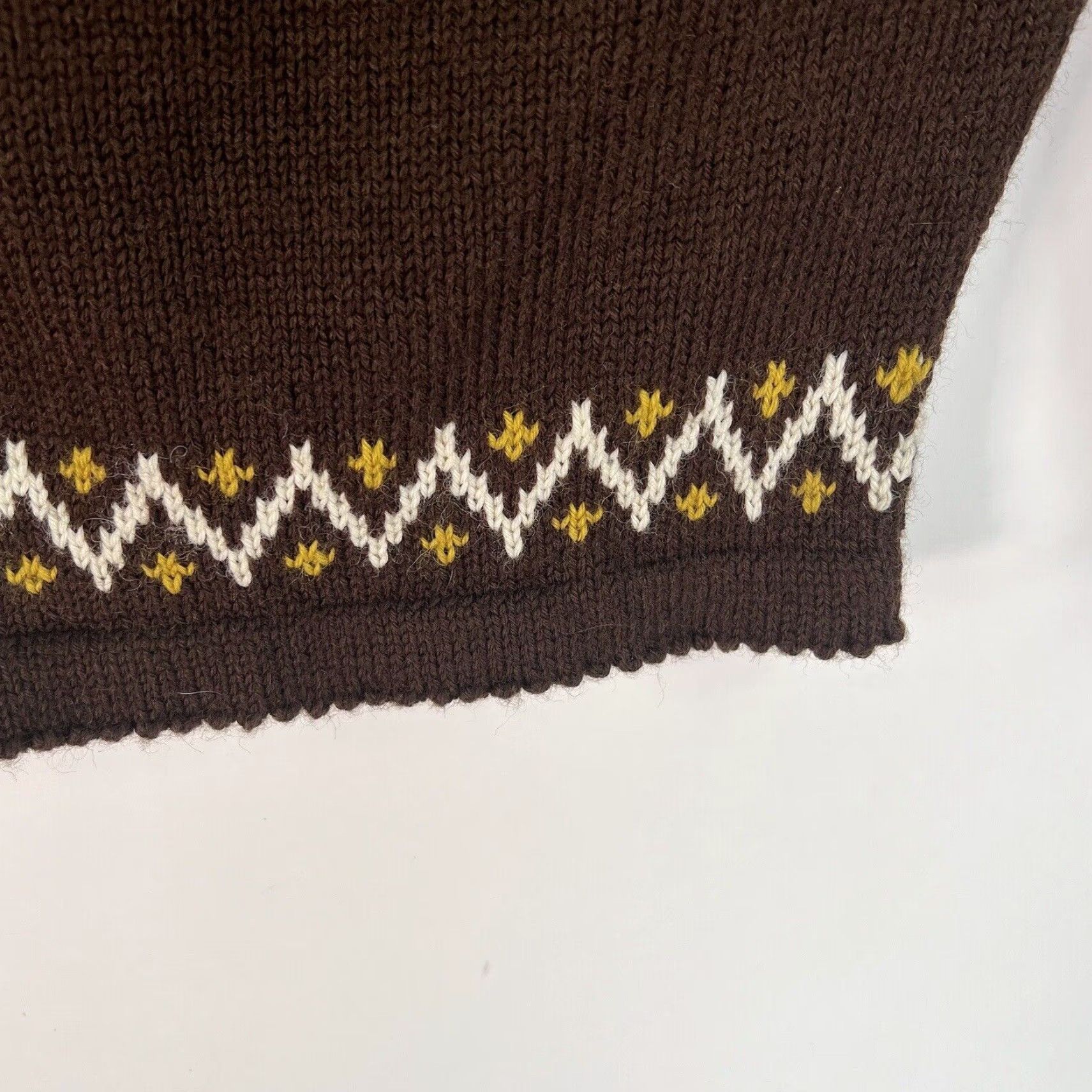 Vintage Vintage Maurtua Scandinavian Wool Sweater M Adult Brown Fair Isle Knitted Pullover 80s Winter Cold Weather Size M / US 6-8 / IT 42-44 - 4 Thumbnail