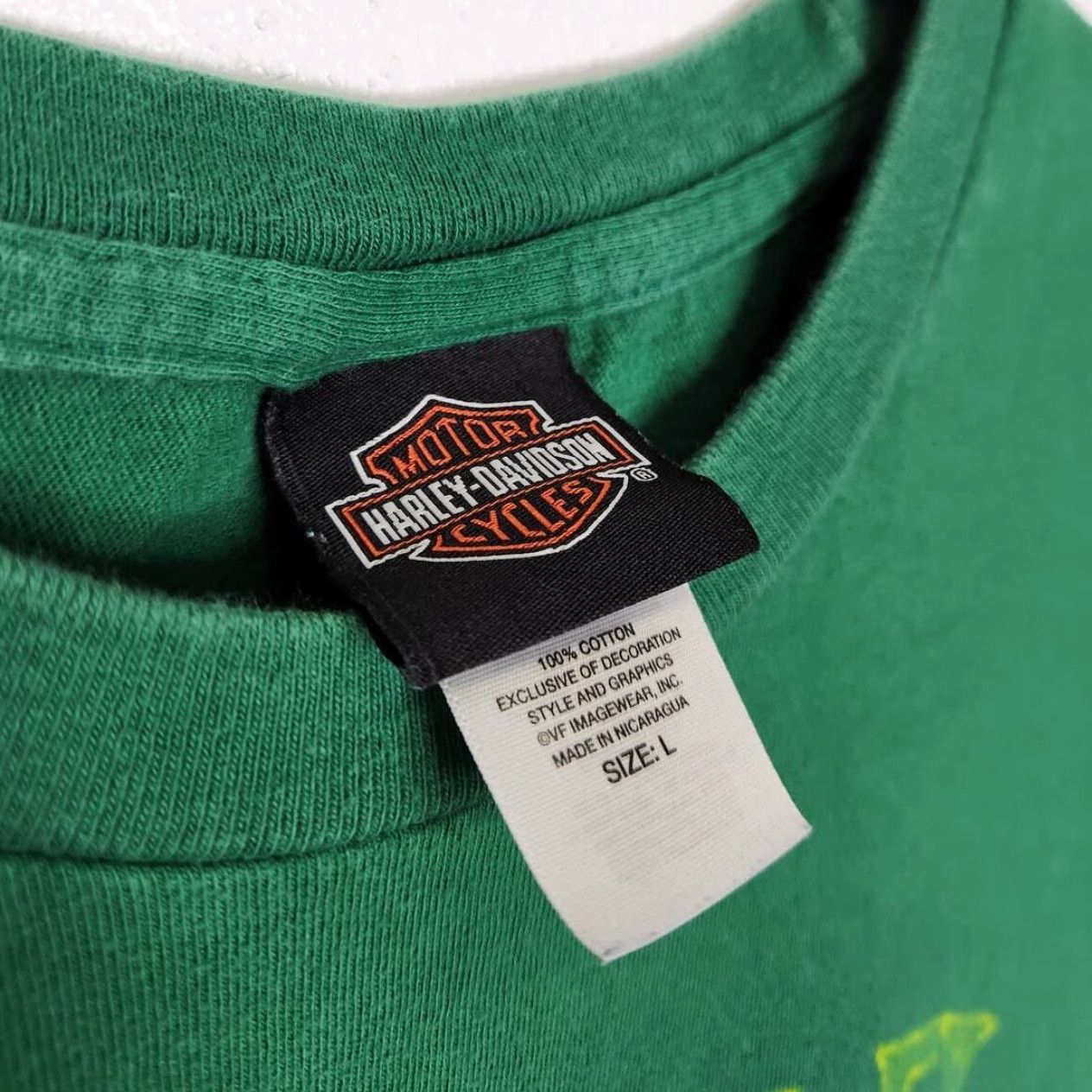 Harley Davidson VINTAGE Harley-Davidson T-Shirt Unisex Adults Large Green Sized L Regular 100% Cotton? Size US L / EU 52-54 / 3 - 3 Thumbnail