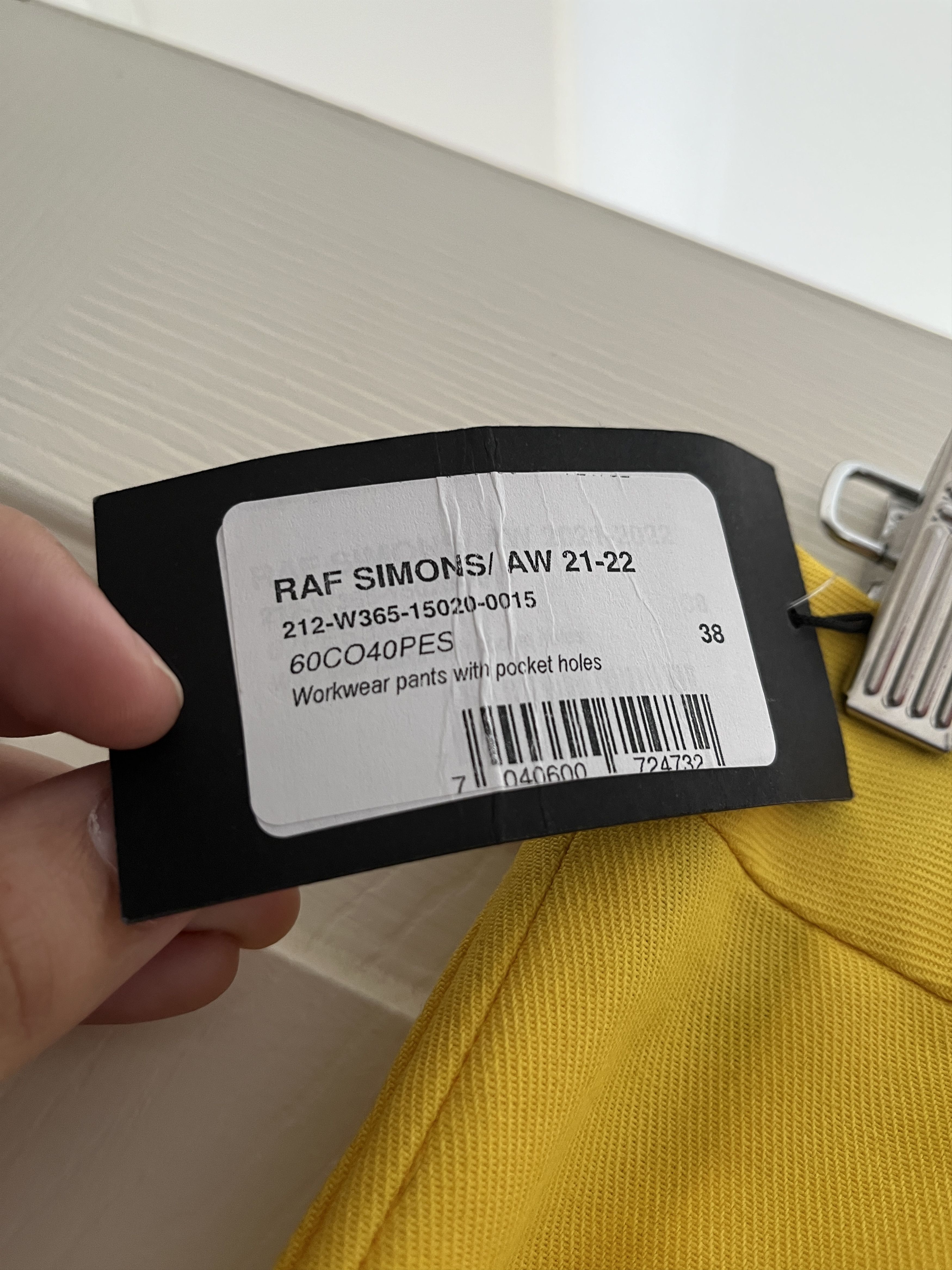 Raf Simons Raf Simons Cutout-pockets Wide-leg Trousers - Yellow Size US 38 / EU 54 - 7 Thumbnail