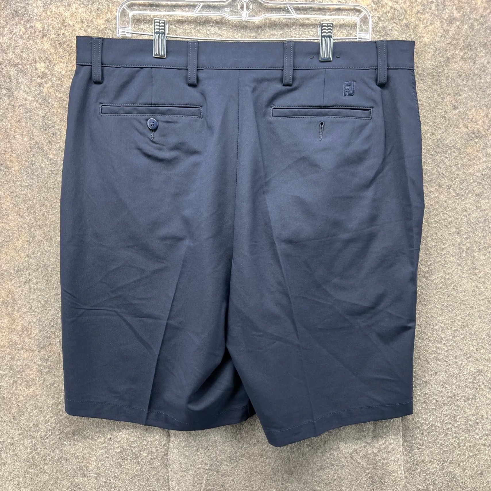 Footjoy FootJoy Shorts Mens 36 Blue Navy Chino Pleated Stretch Golf Athletic Casual Size US 36 / EU 52 - 2 Thumbnail