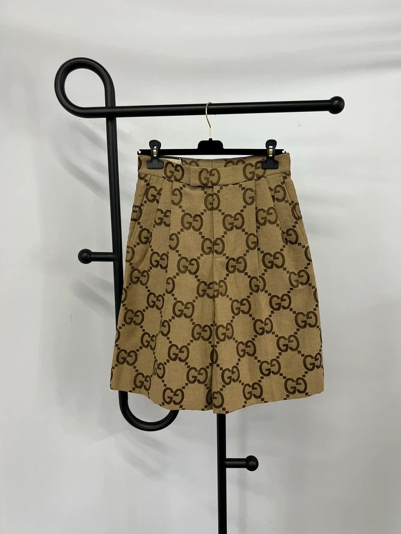 Gucci Gucci Brown double G full logo medium pants Size 28" / US 6 / IT 42 - 1 Thumbnail