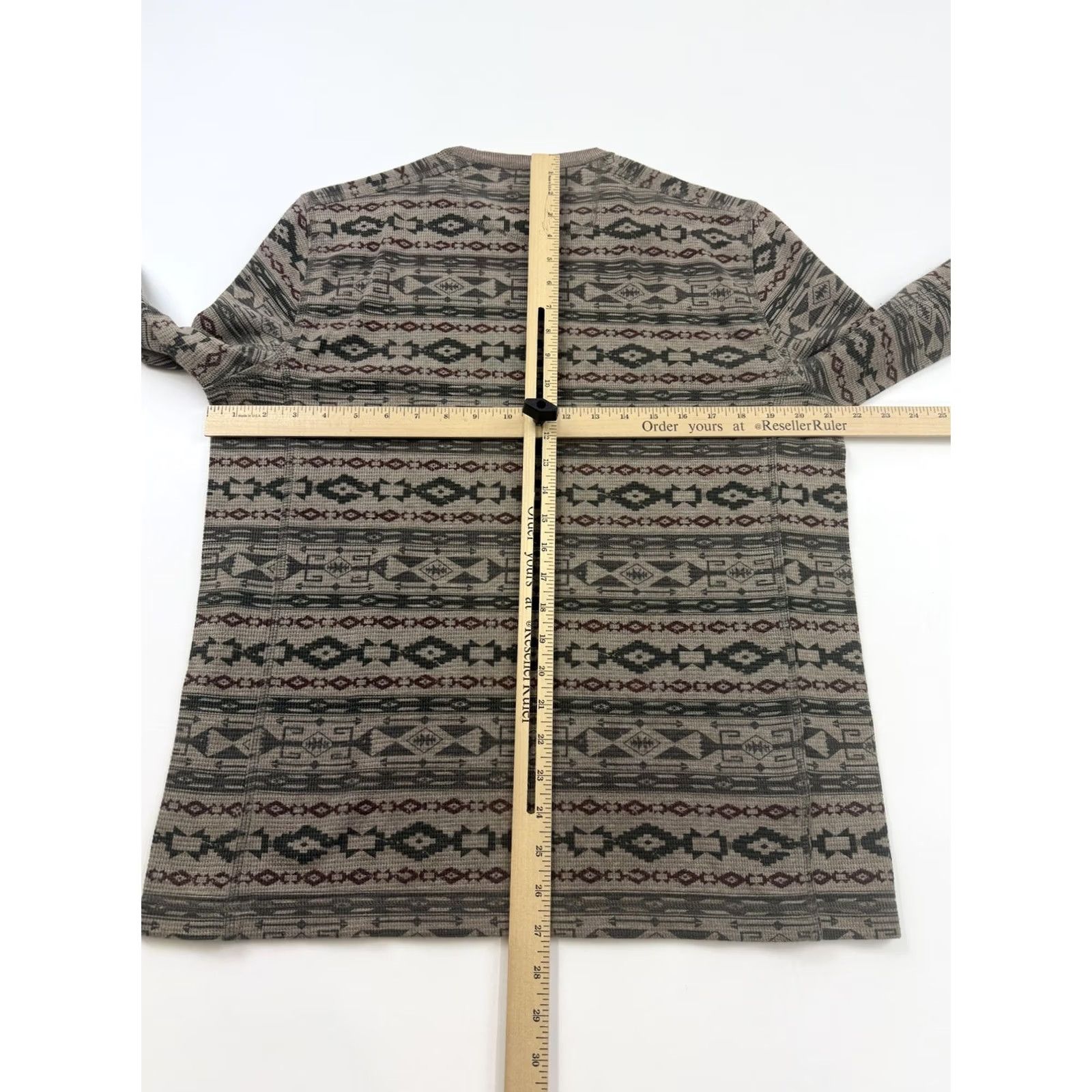 Eddie Bauer Eddie Bauer Shirt Mens Medium Beige Aztec Geometric Waffle Thermal Pullover Size US M / EU 48-50 / 2 - 6 Thumbnail