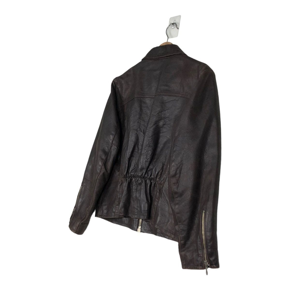 Japanese Brand VINTAGE CROPPED BIKER LEATHER JACKET CHEVIGNON ISSEY MIYAKE Size M / US 6-8 / IT 42-44 - 10 Thumbnail
