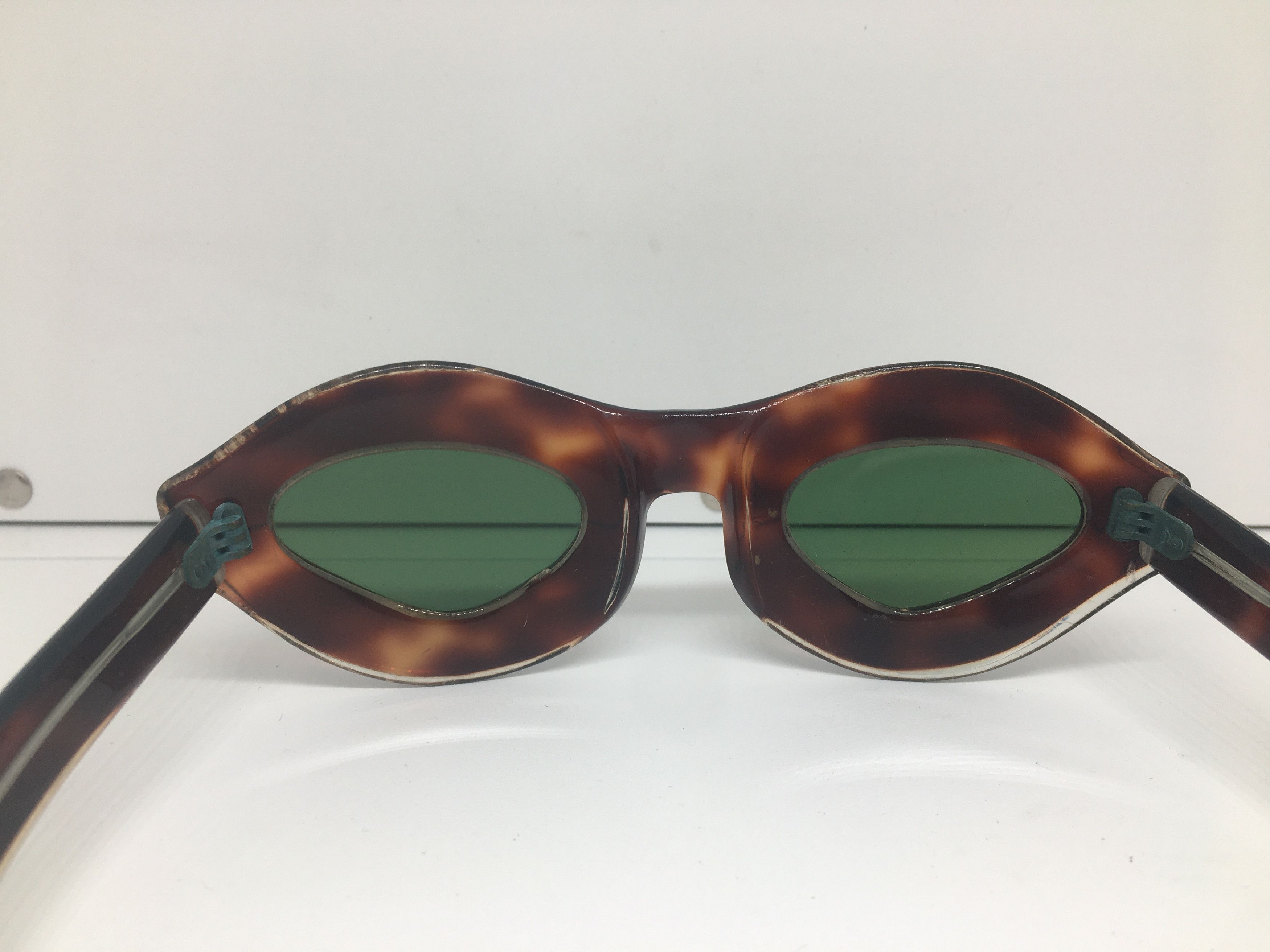 Vintage Vintage Tortoise Acetate Fait Main GREAT GATSBY Sunglasses Size ONE SIZE - 5 Thumbnail