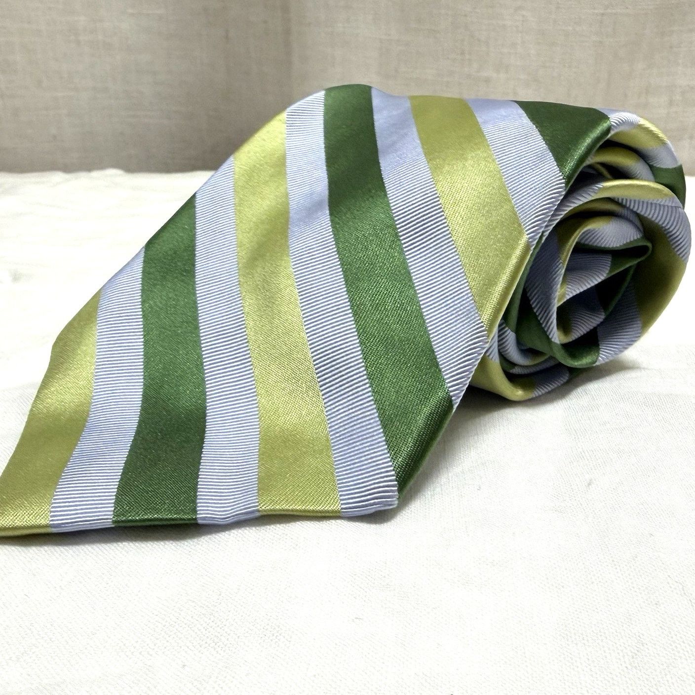 Brooks Brothers Brooks Brothers Makers Green/Blue Stripe Silkblend Tie 2000s Size ONE SIZE - 12 Thumbnail