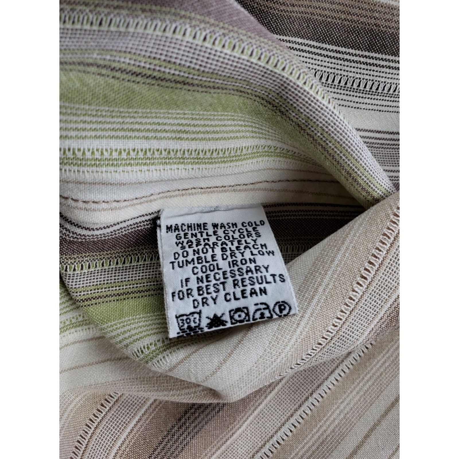 Tommy Bahama Tommy Bahama Shirt Multicolor Striped Lyocell Button Up Long Sleeve Men M Size US M / EU 48-50 / 2 - 6 Thumbnail